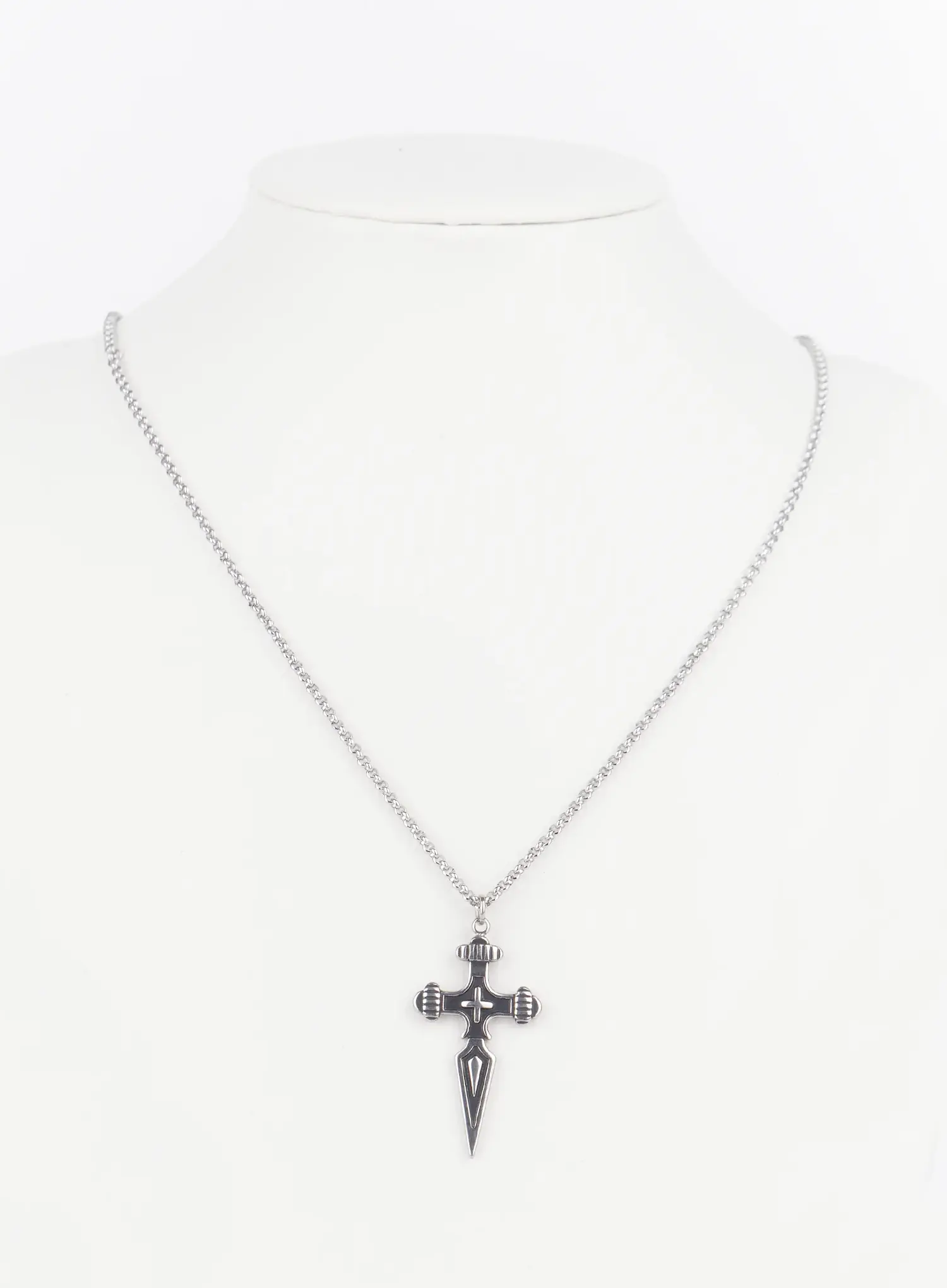 Men's Cross Chain Necklace IS502 - Image 9