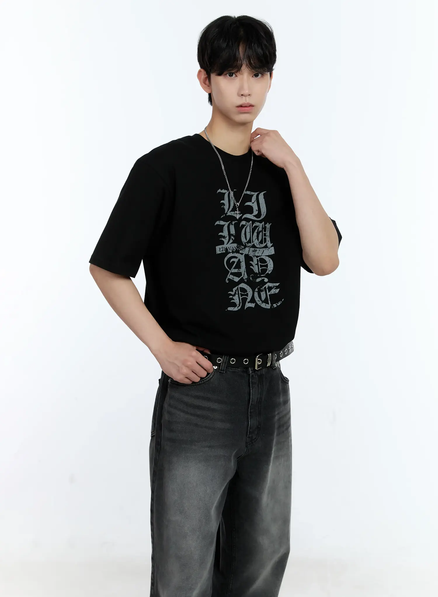 Men's Cross Pendant Chain Necklace IL529