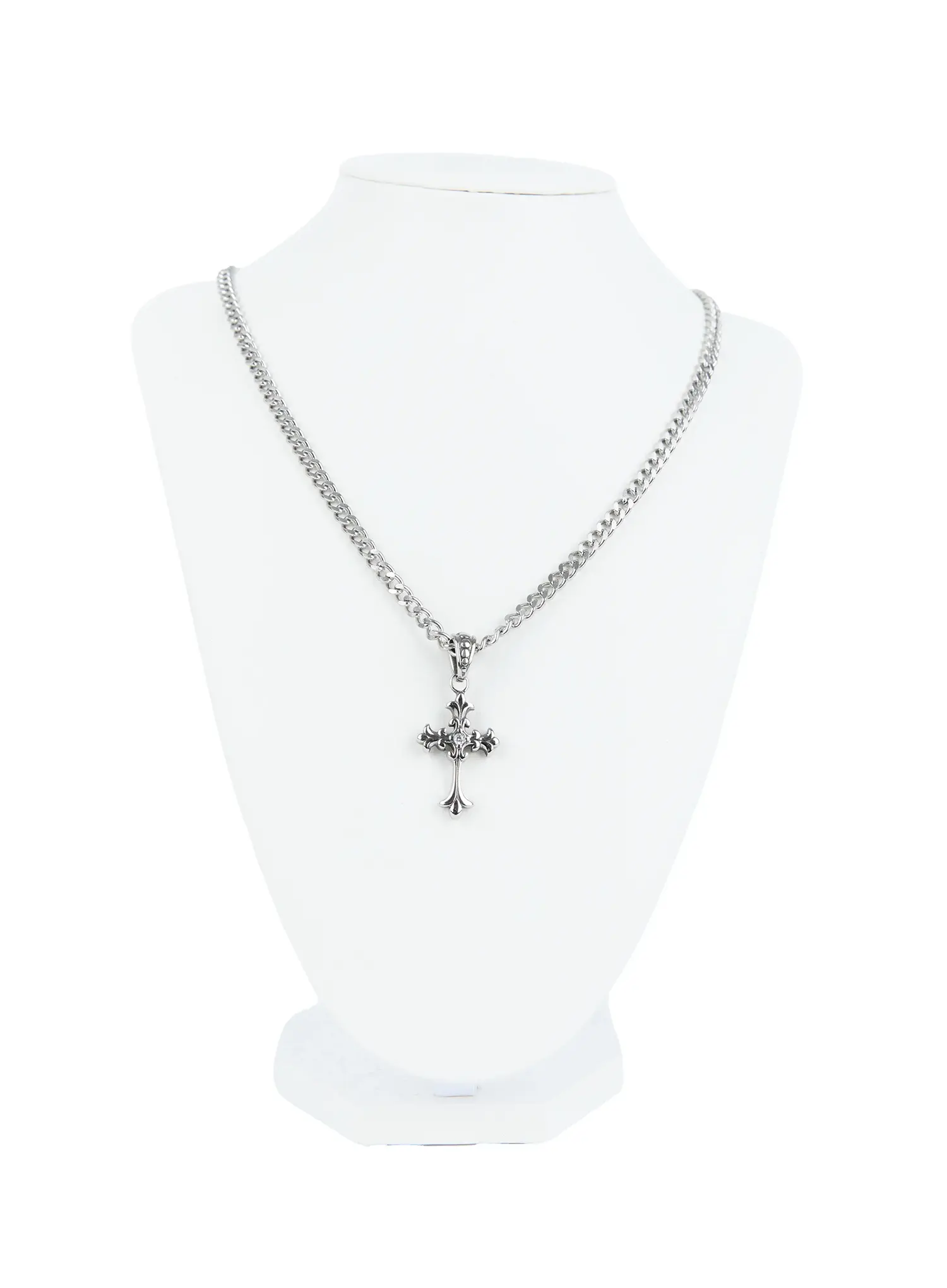 Men's Cross Pendant Chain Necklace IL529 - Image 10
