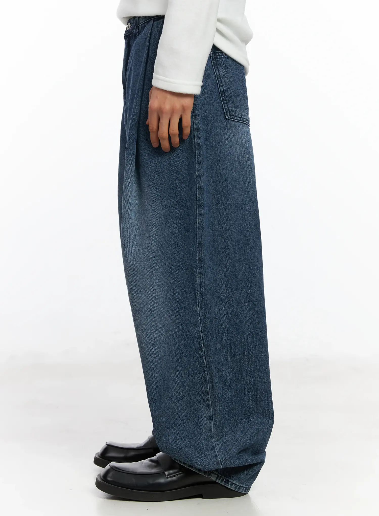 Men's Curved Fit Wide Jeans IF504 - Image 5