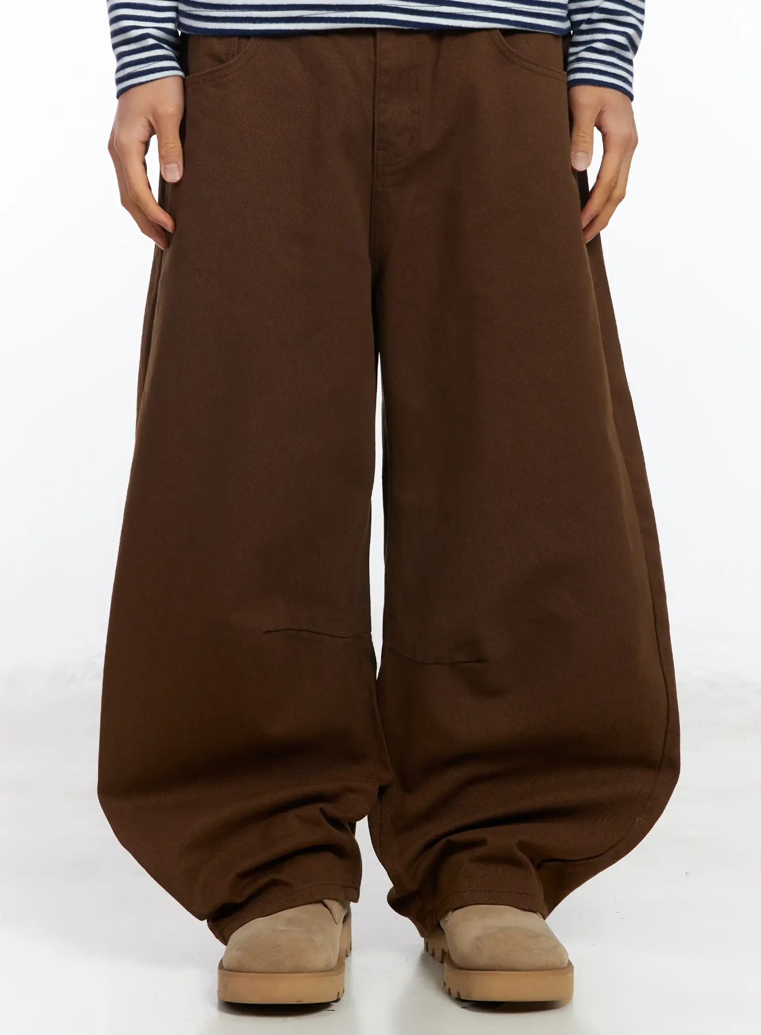 Men's Curved Fit Wide Leg Pants IF504