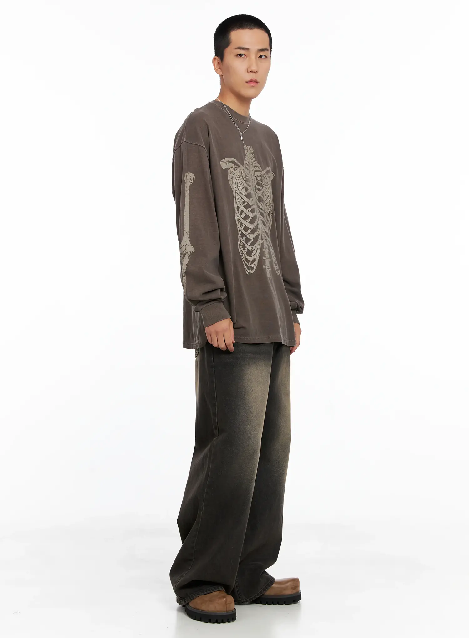 Men's Deep Washed Jeans IS502 - Image 2
