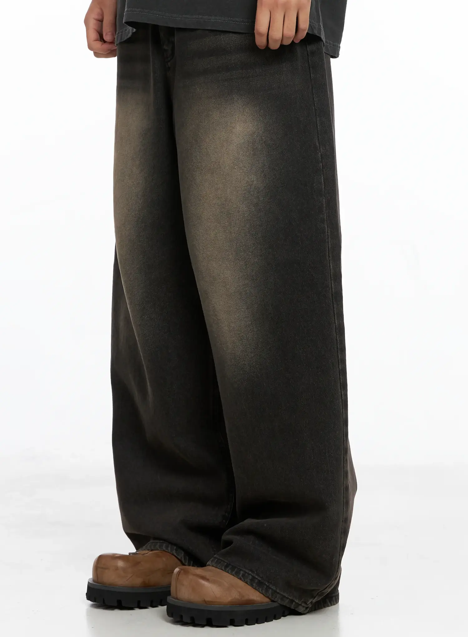 Men's Deep Washed Jeans IS502 - Image 4