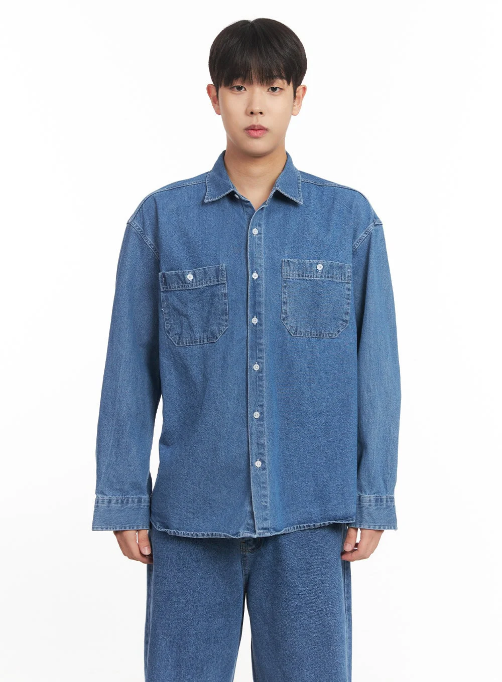 Men's Denim Collared Shirt IM527 - Image 15