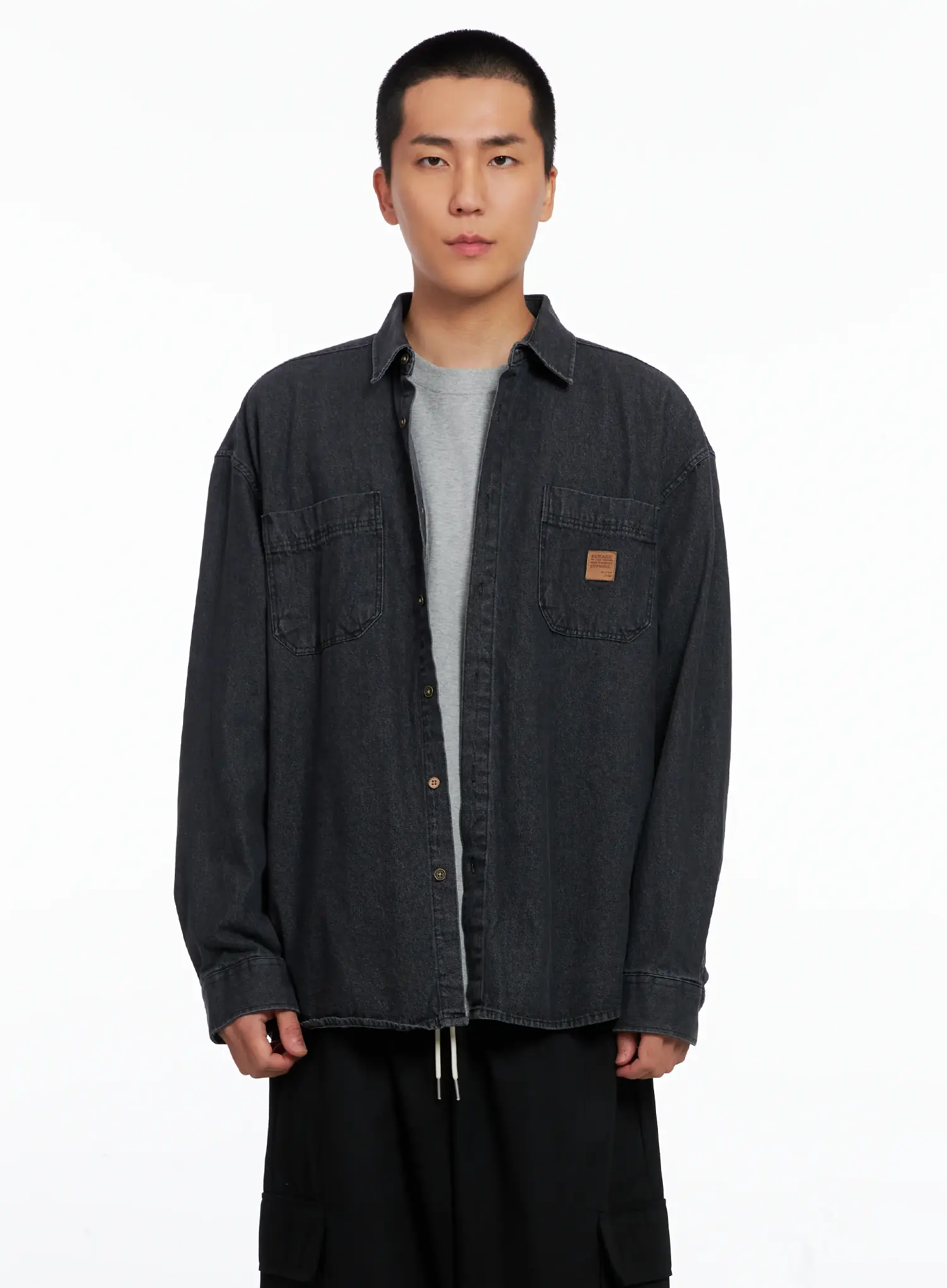 Men's Denim Patch Pocket Shirt IS510 - Image 11