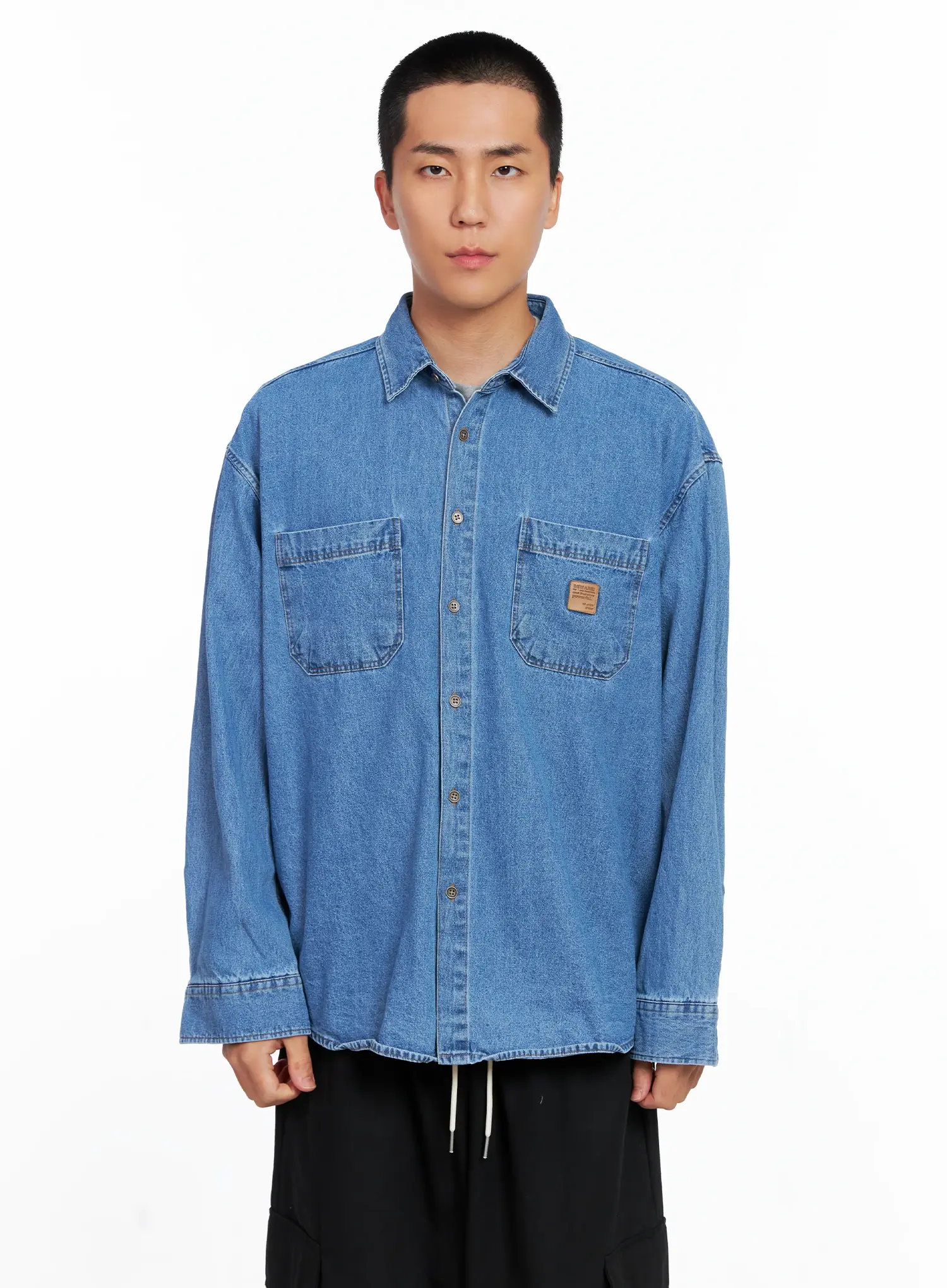 Men's Denim Patch Pocket Shirt IS510 - Image 15
