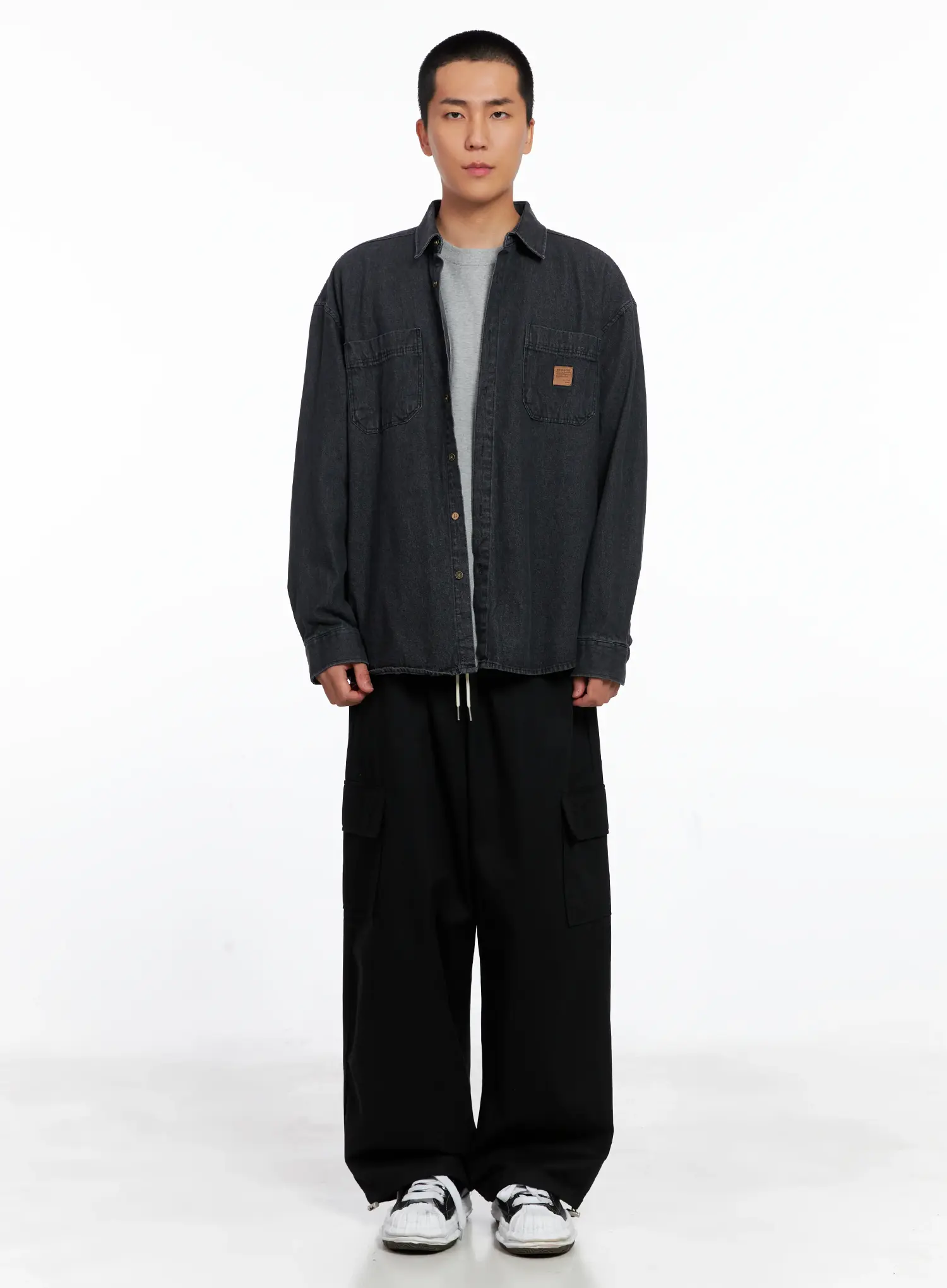 Men's Denim Patch Pocket Shirt IS510 - Image 3