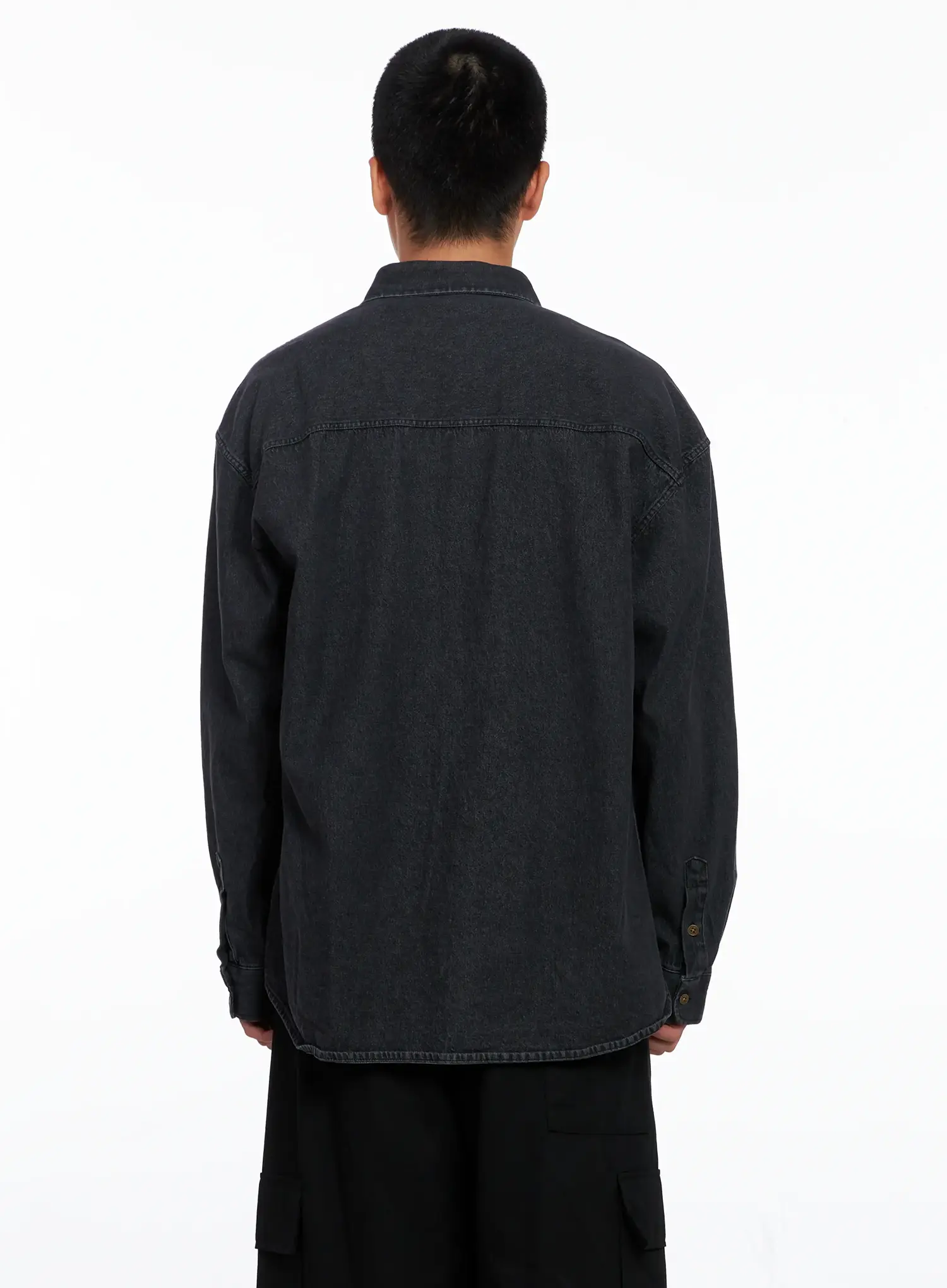 Men's Denim Patch Pocket Shirt IS510 - Image 6