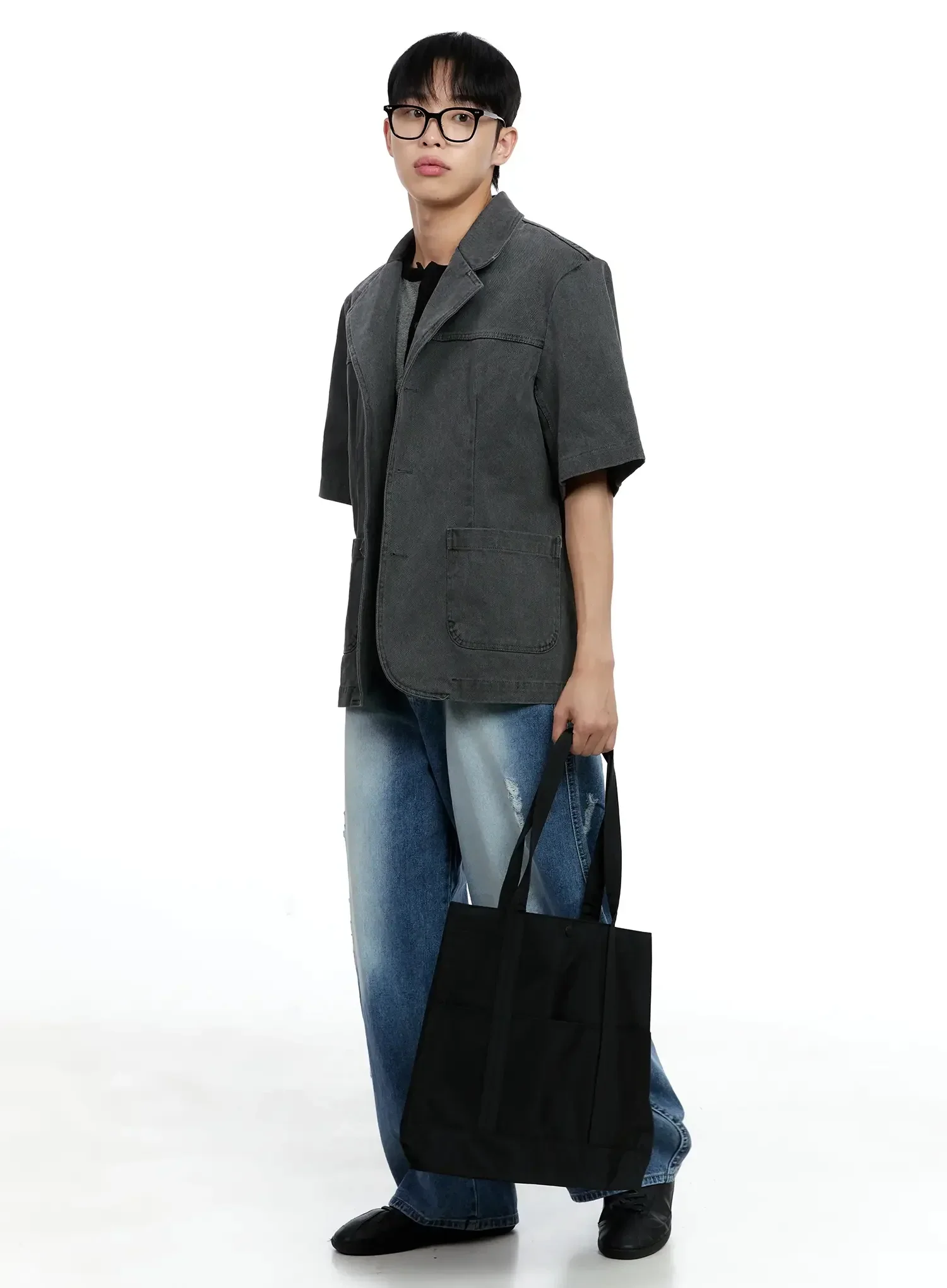 Men's Distressed Baggy Jeans IG520 - Image 15