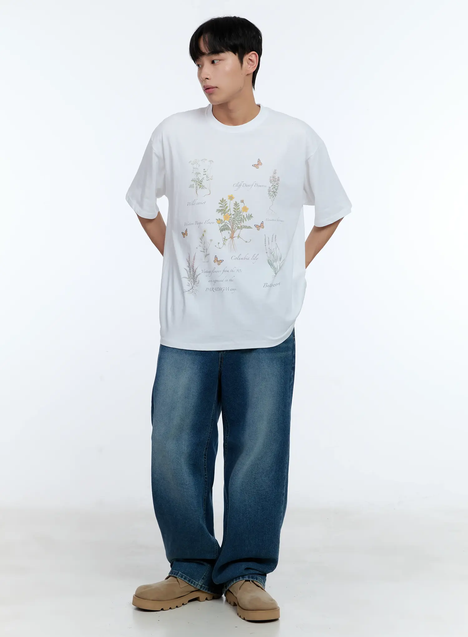 Men's Distressed Wide-Leg Denim Jeans IL515 - Image 14