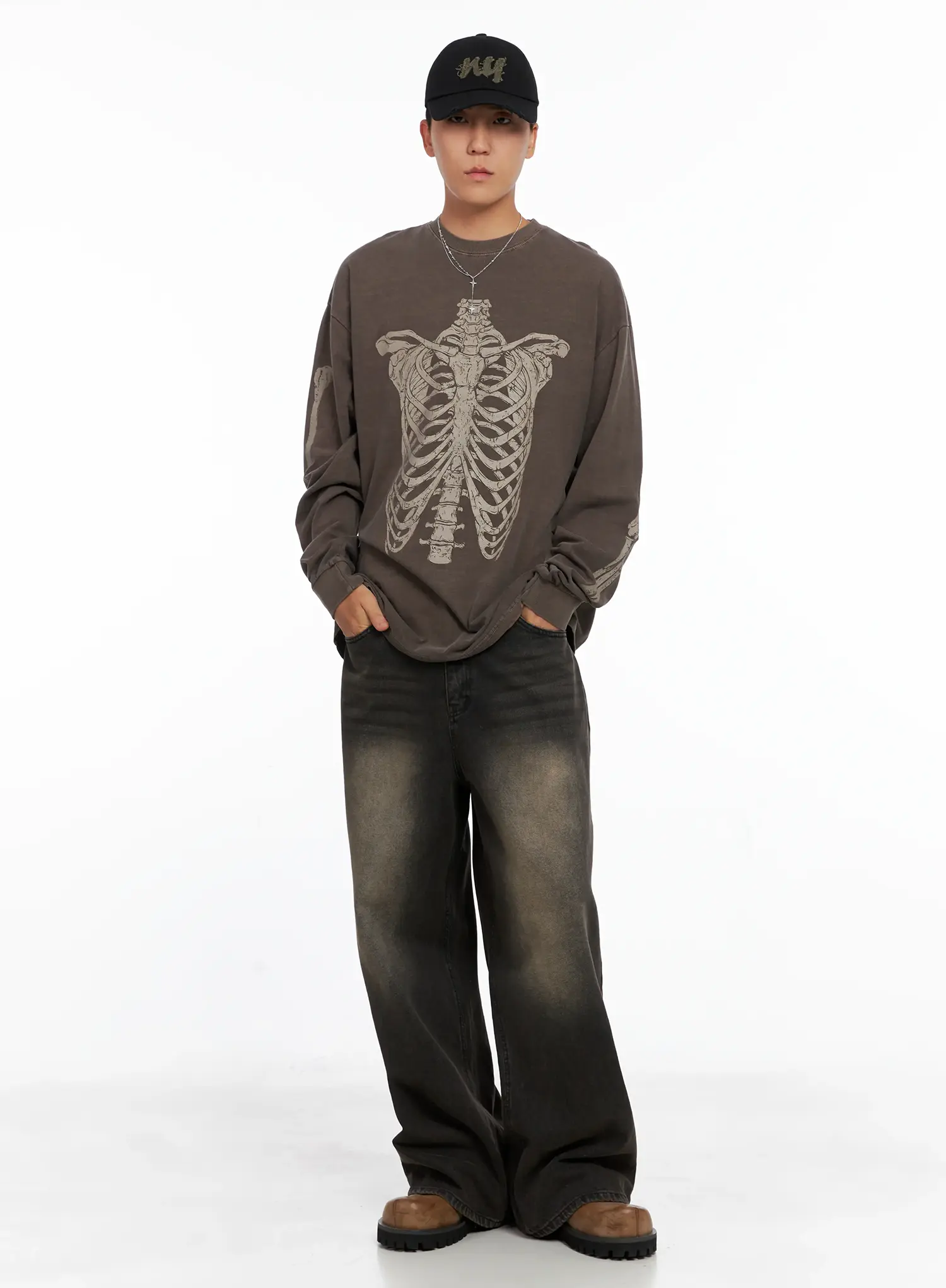 Men's Double Layer Chain Necklace IS502 - Image 3