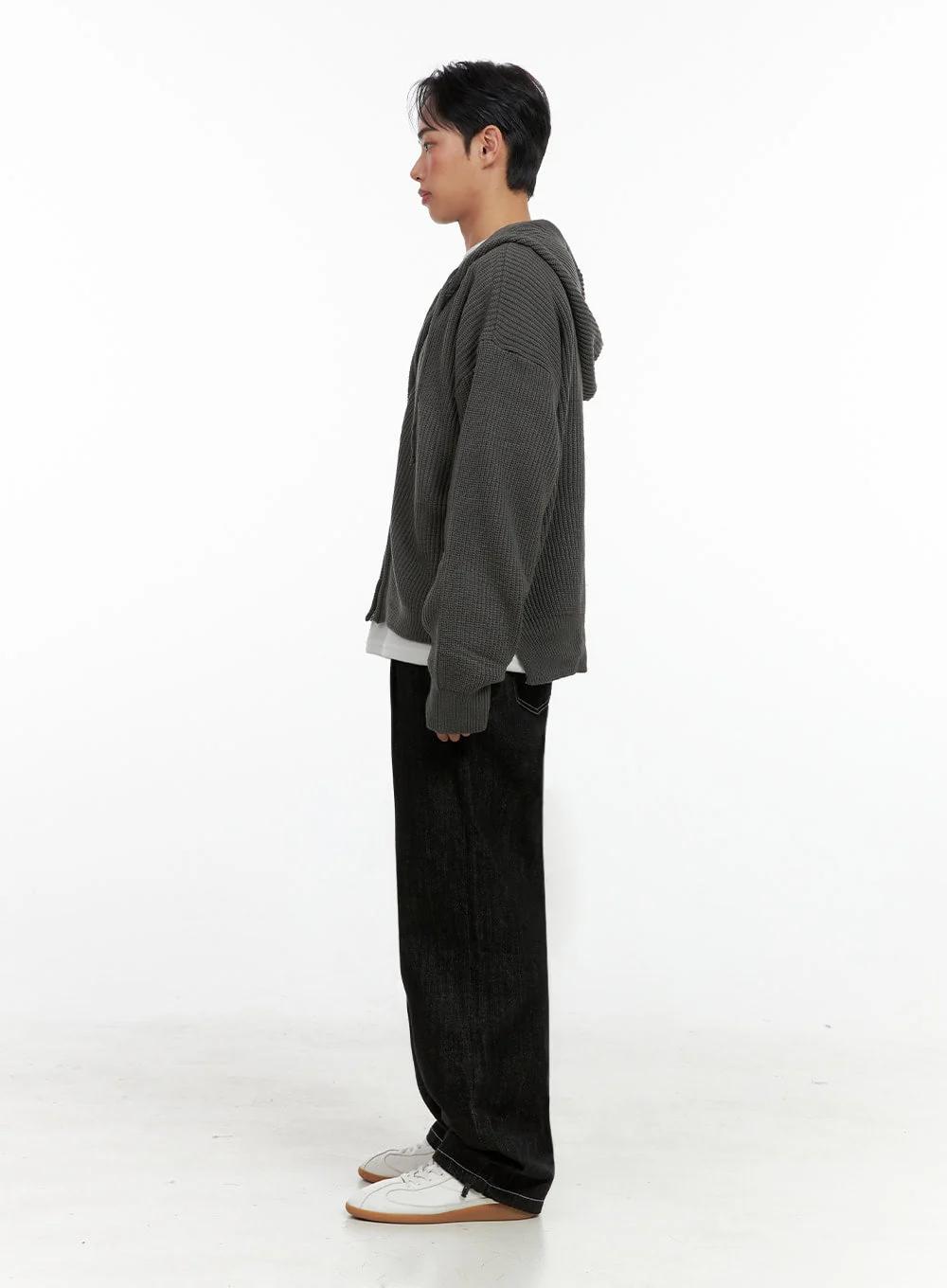 Men's Double-Zip Hooded Sweater IN426 - Image 7