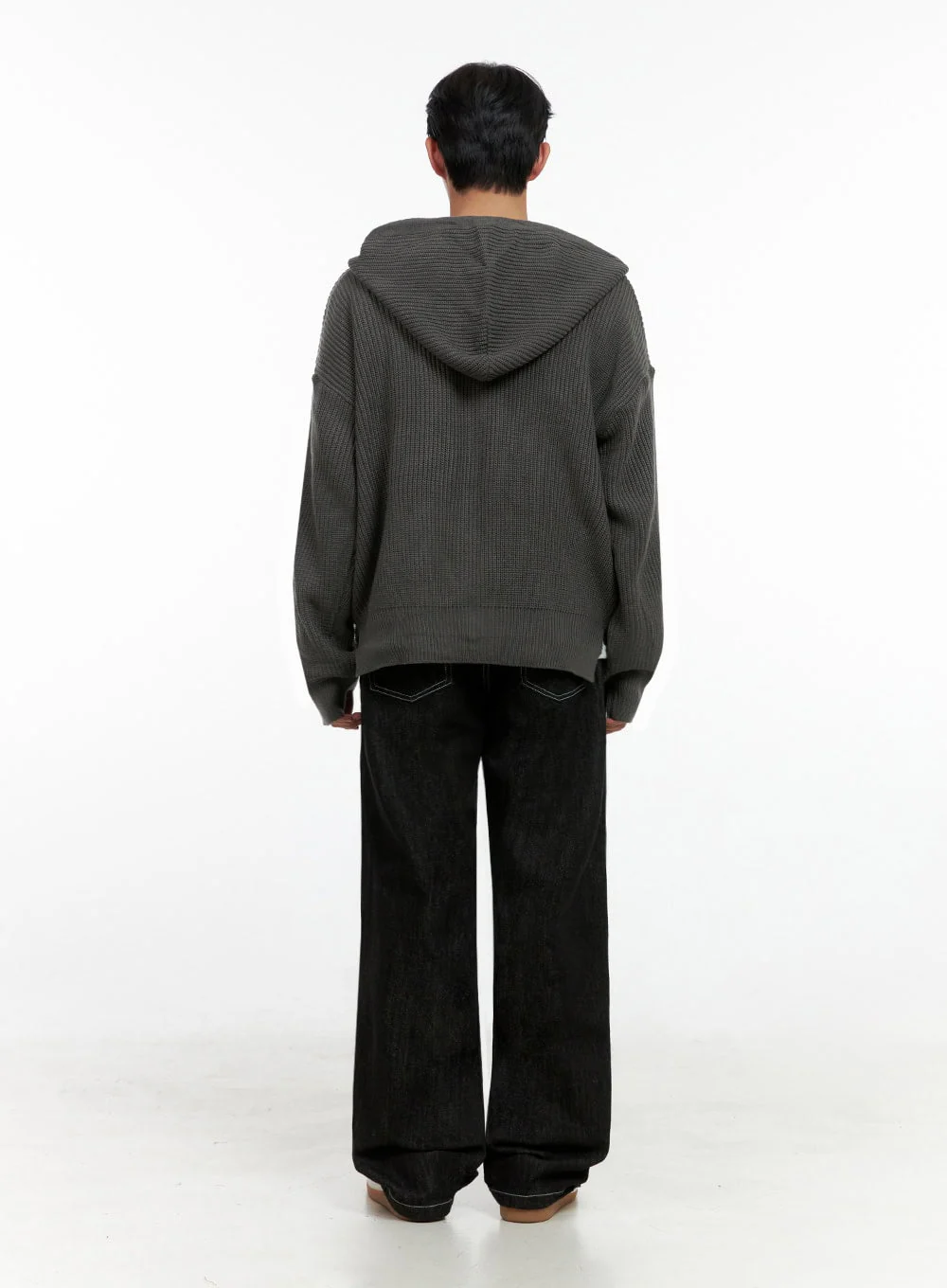Men's Double-Zip Hooded Sweater IN426 - Image 8