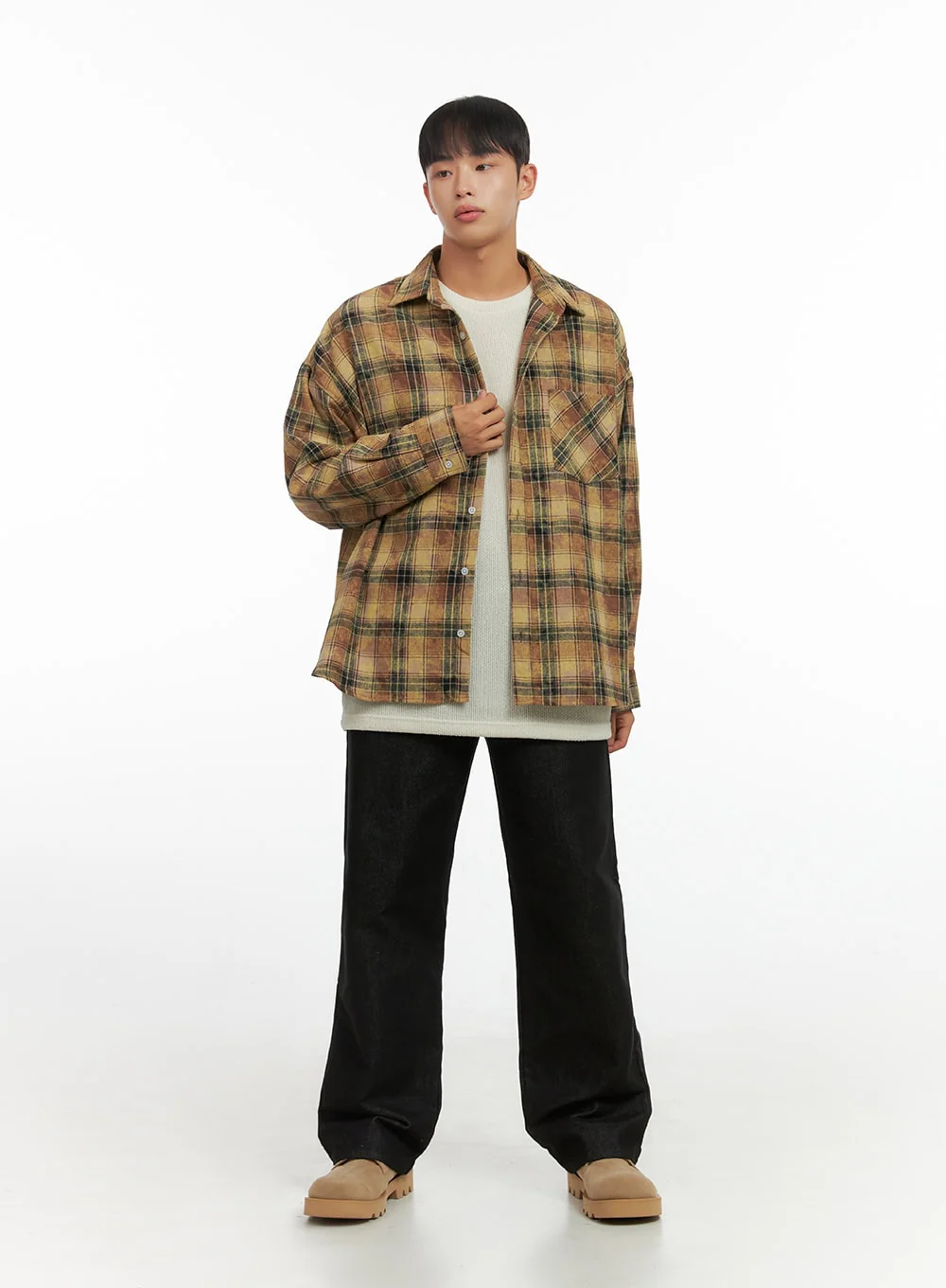 Men's Elastic-Back Denim Jeans IO420 - Image 3