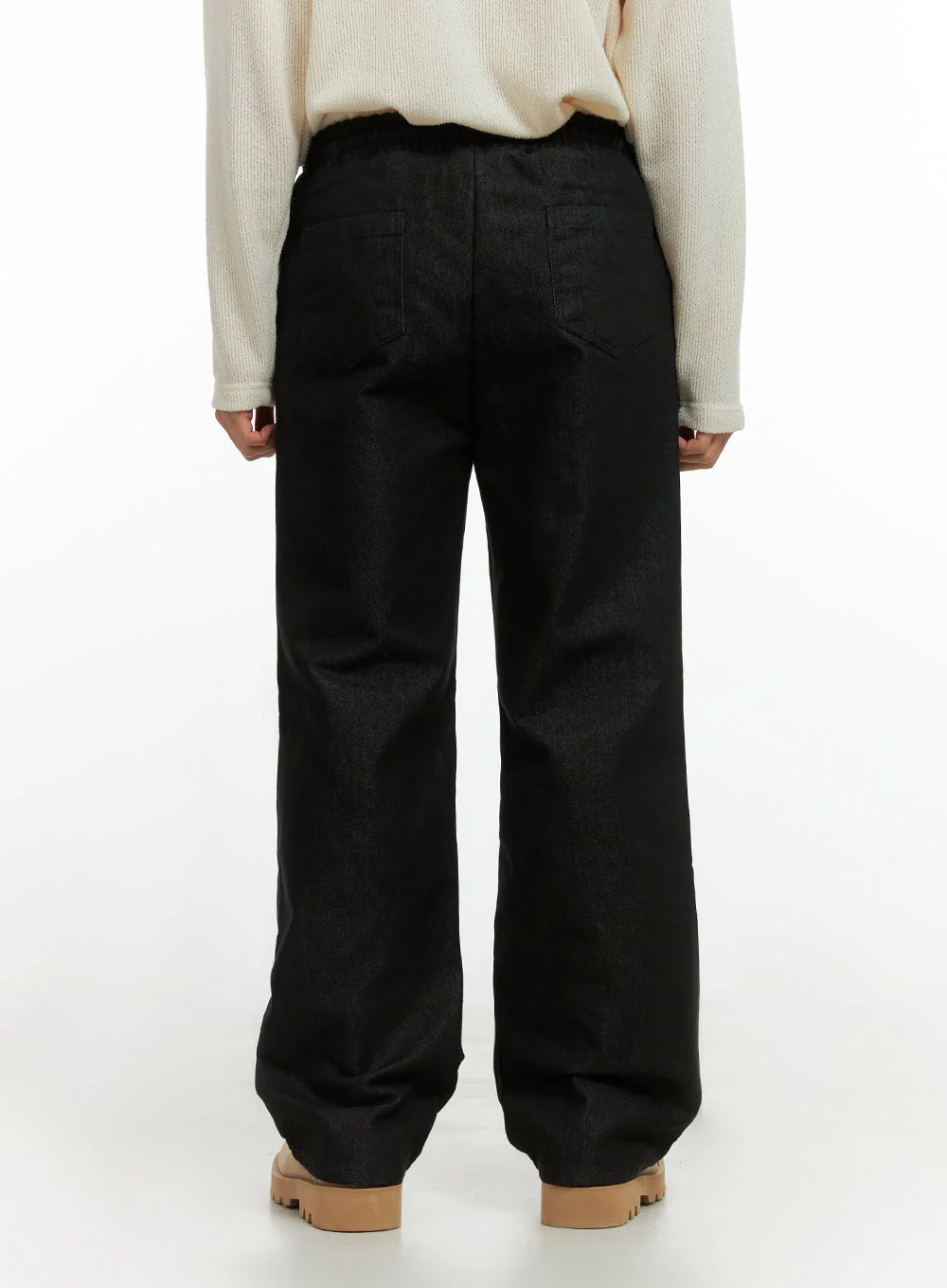 Men's Elastic-Back Denim Jeans IO420 - Image 5