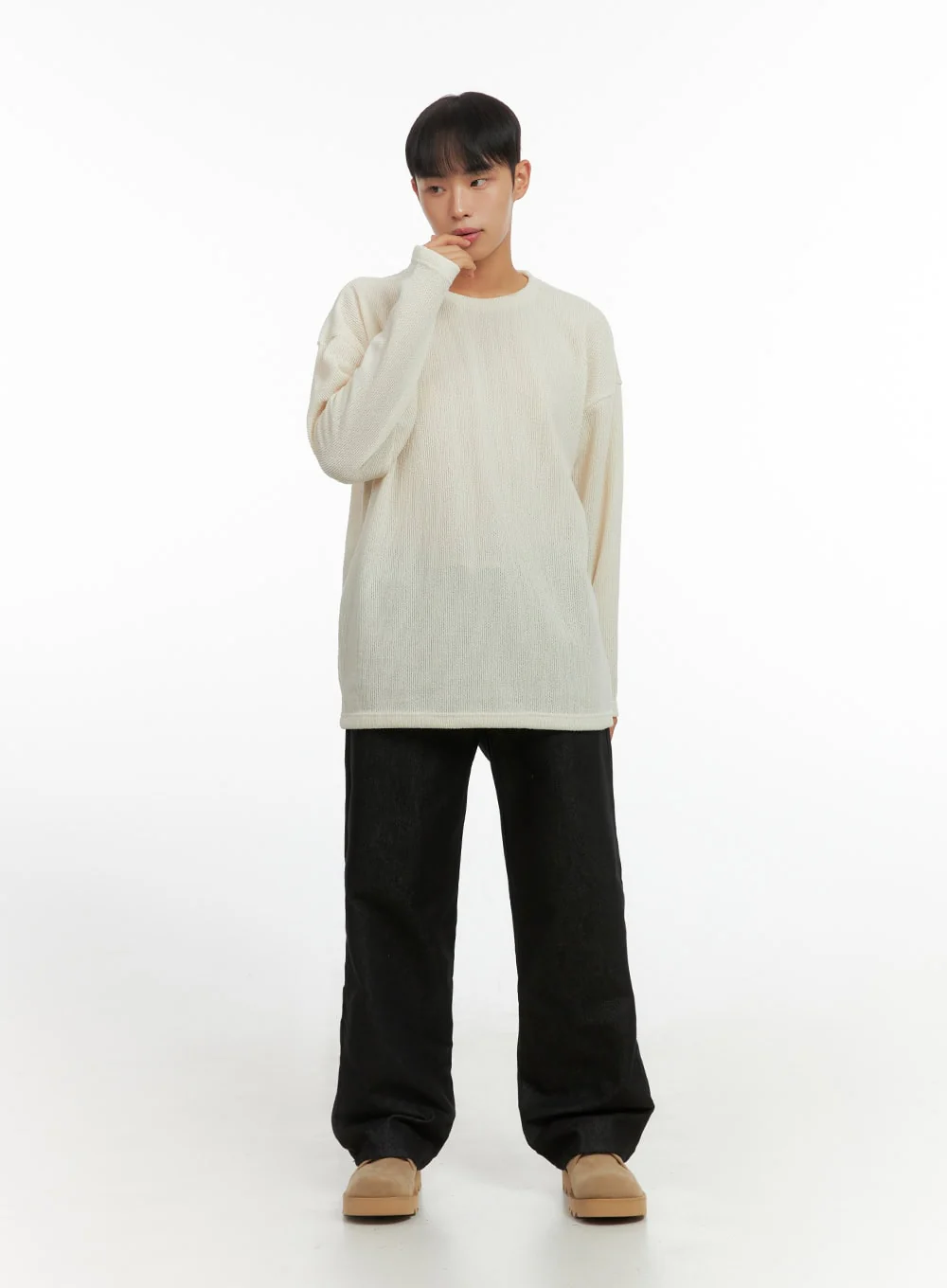 Men's Elastic-Back Denim Jeans IO420 - Image 7