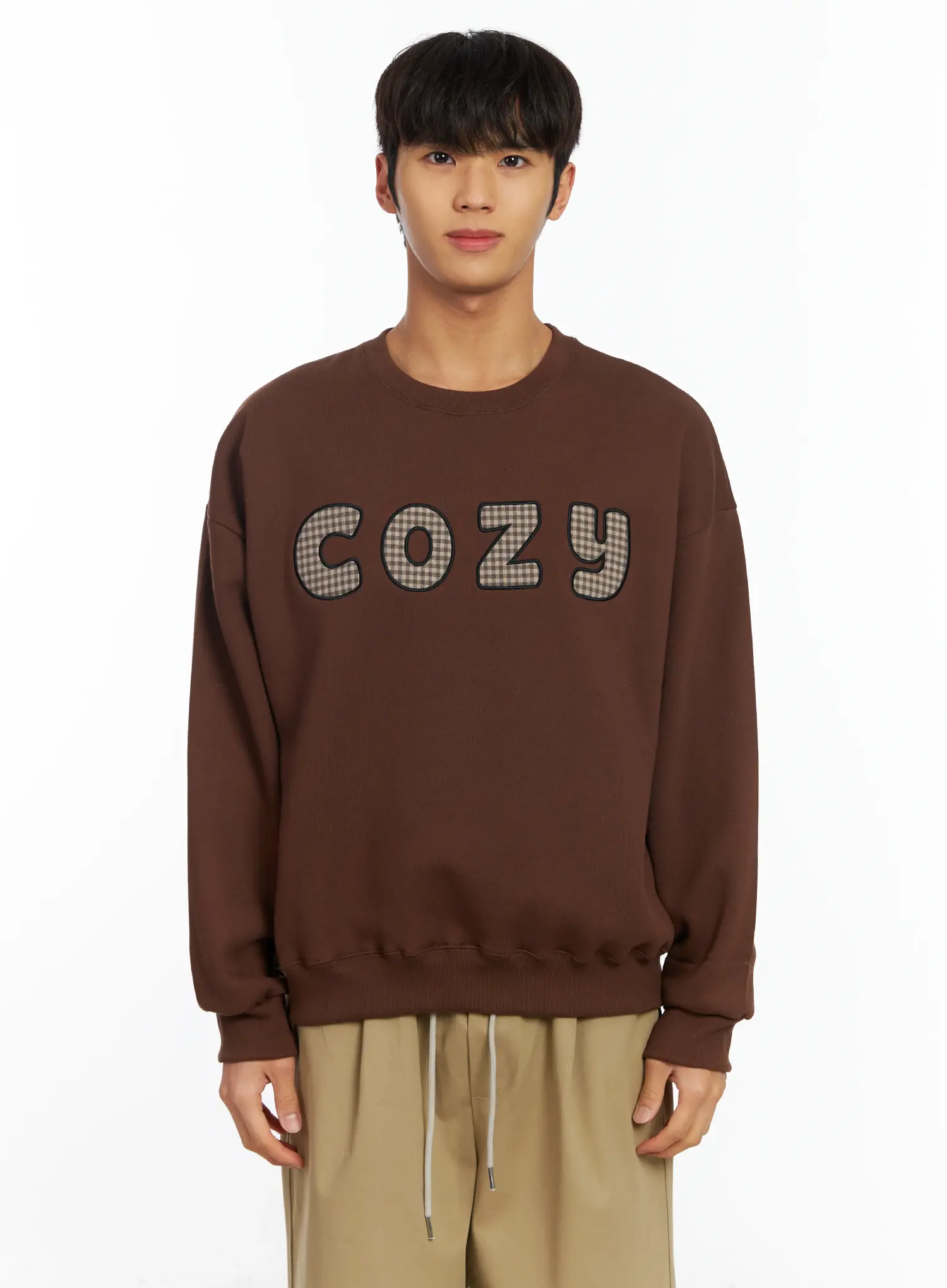Men's Embroidered Fleece Sweatshirt IF506 - Image 11