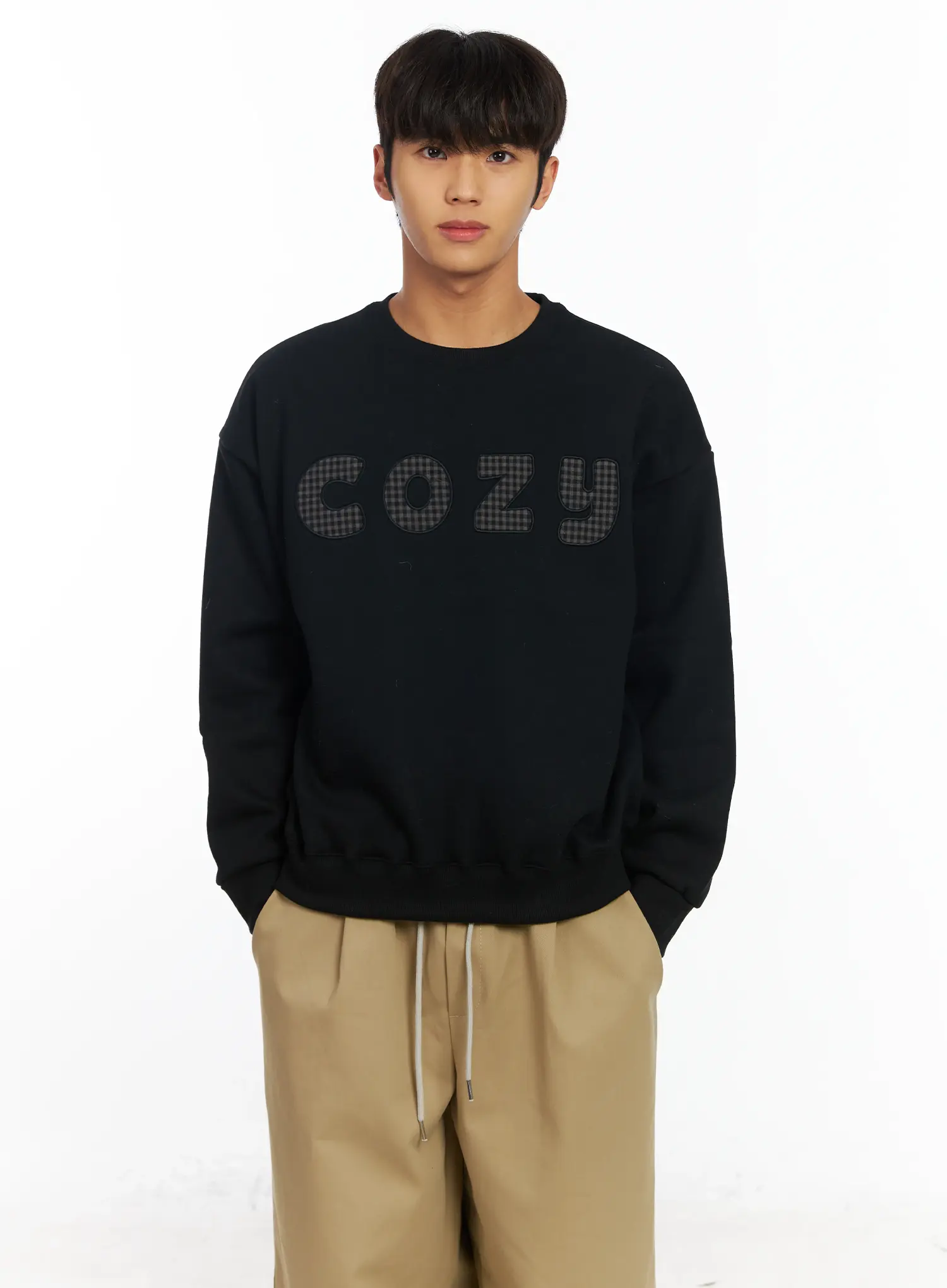 Men's Embroidered Fleece Sweatshirt IF506 - Image 2