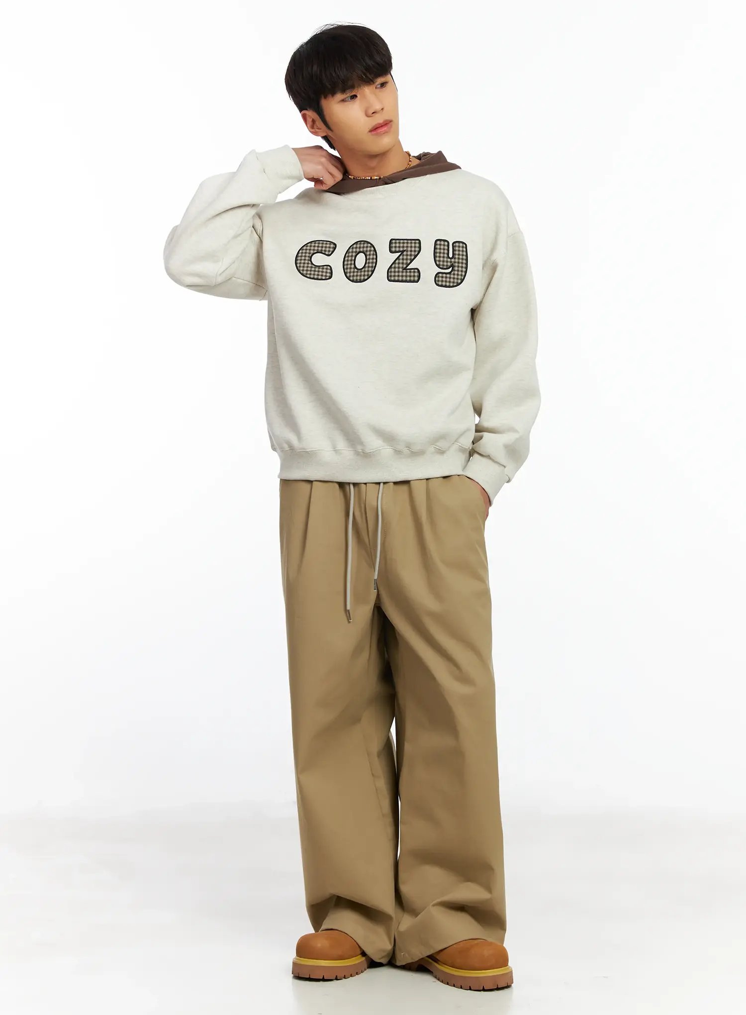 Men's Embroidered Fleece Sweatshirt IF506 - Image 7