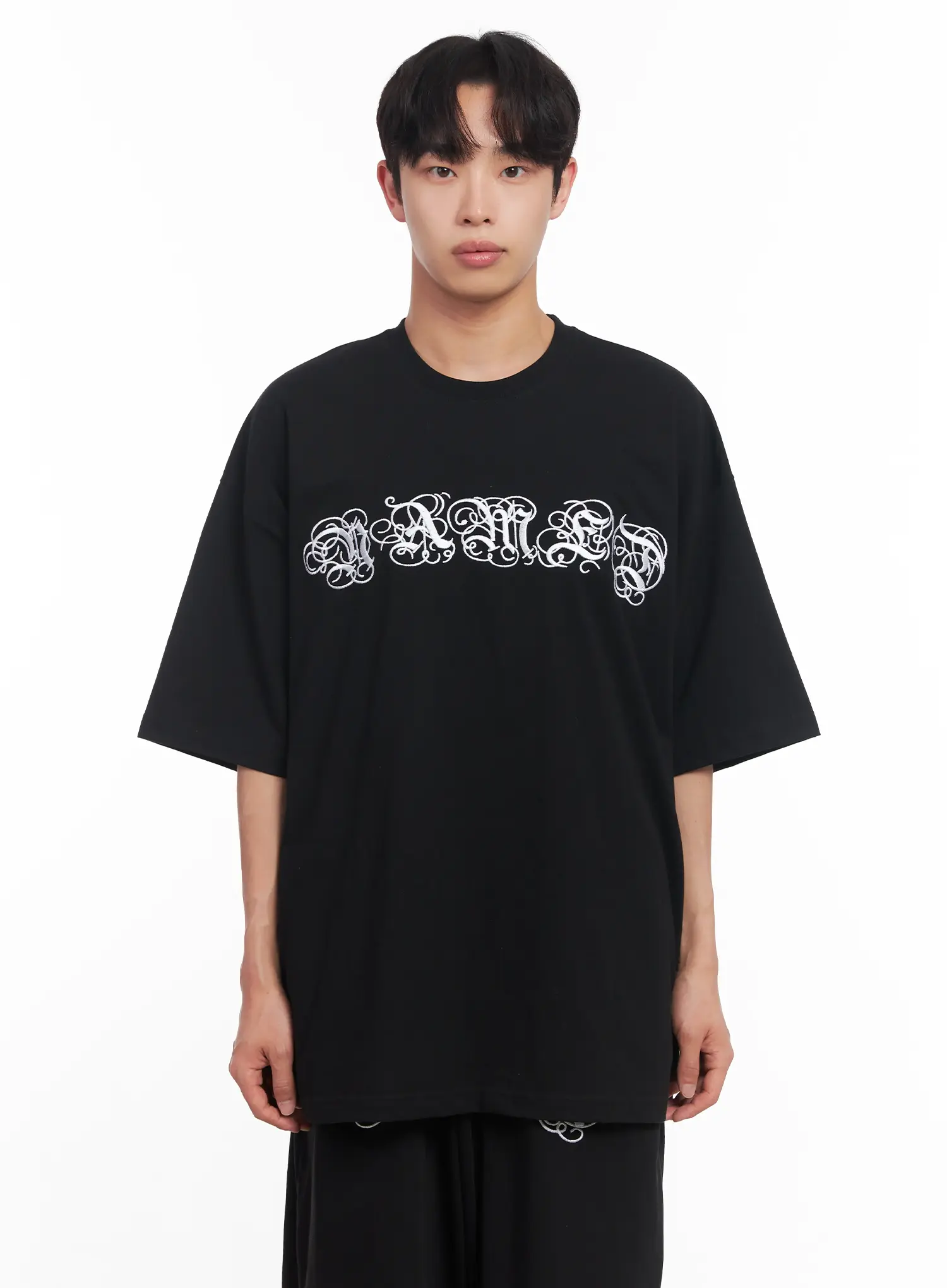 Men's Embroidered Graphic Tee IU518 - Image 11