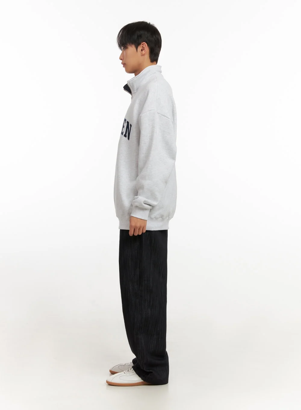 Men's Embroidered Half Zip-Up Sweatshirt ID406 - Image 8