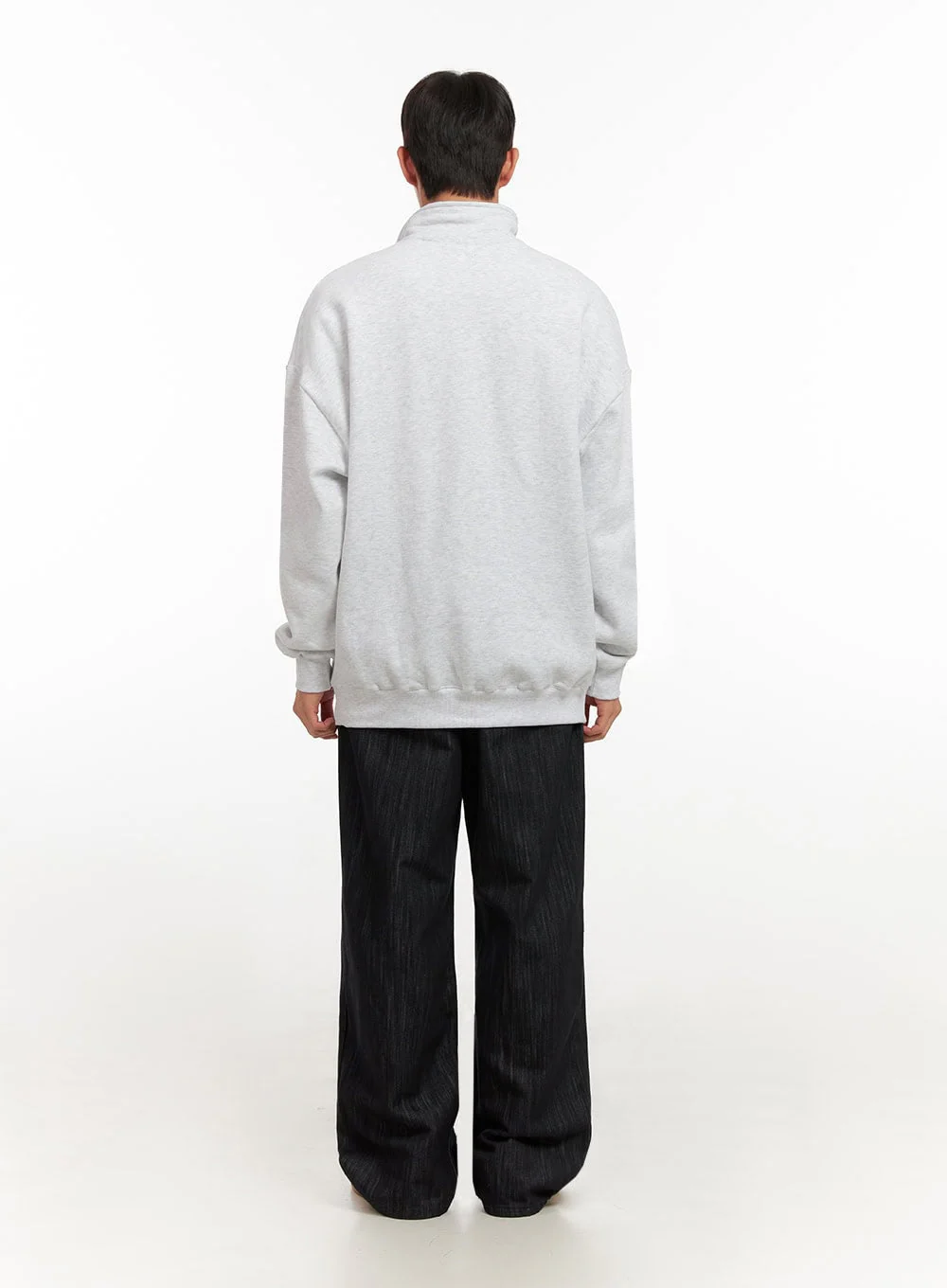 Men's Embroidered Half Zip-Up Sweatshirt ID406 - Image 9