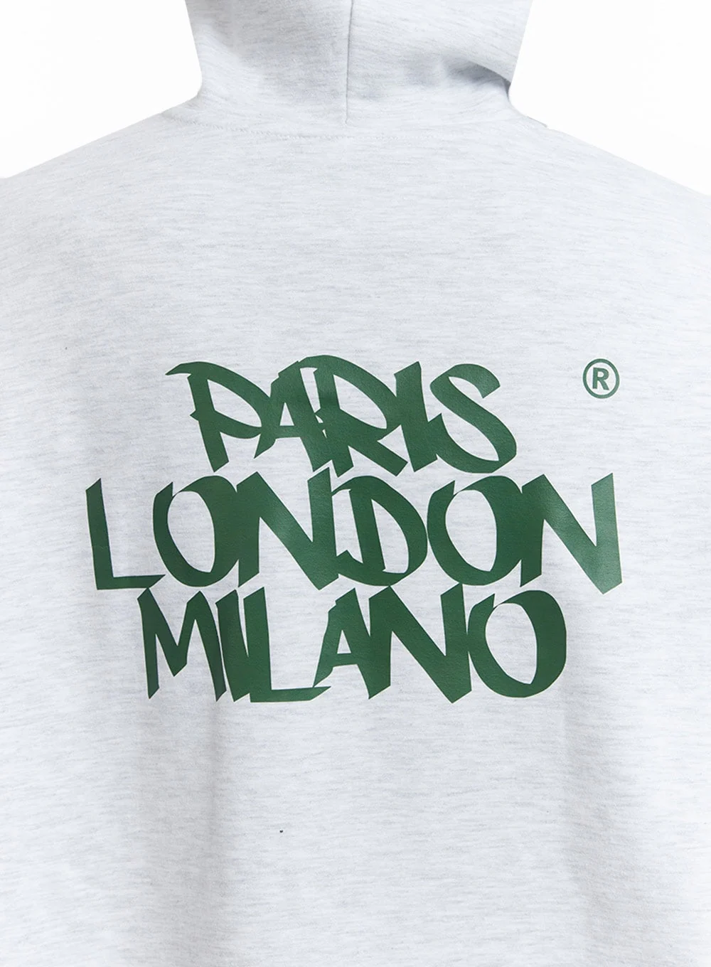 Men's Embroidered Oversized Hoodie (White) IO417 - Image 2