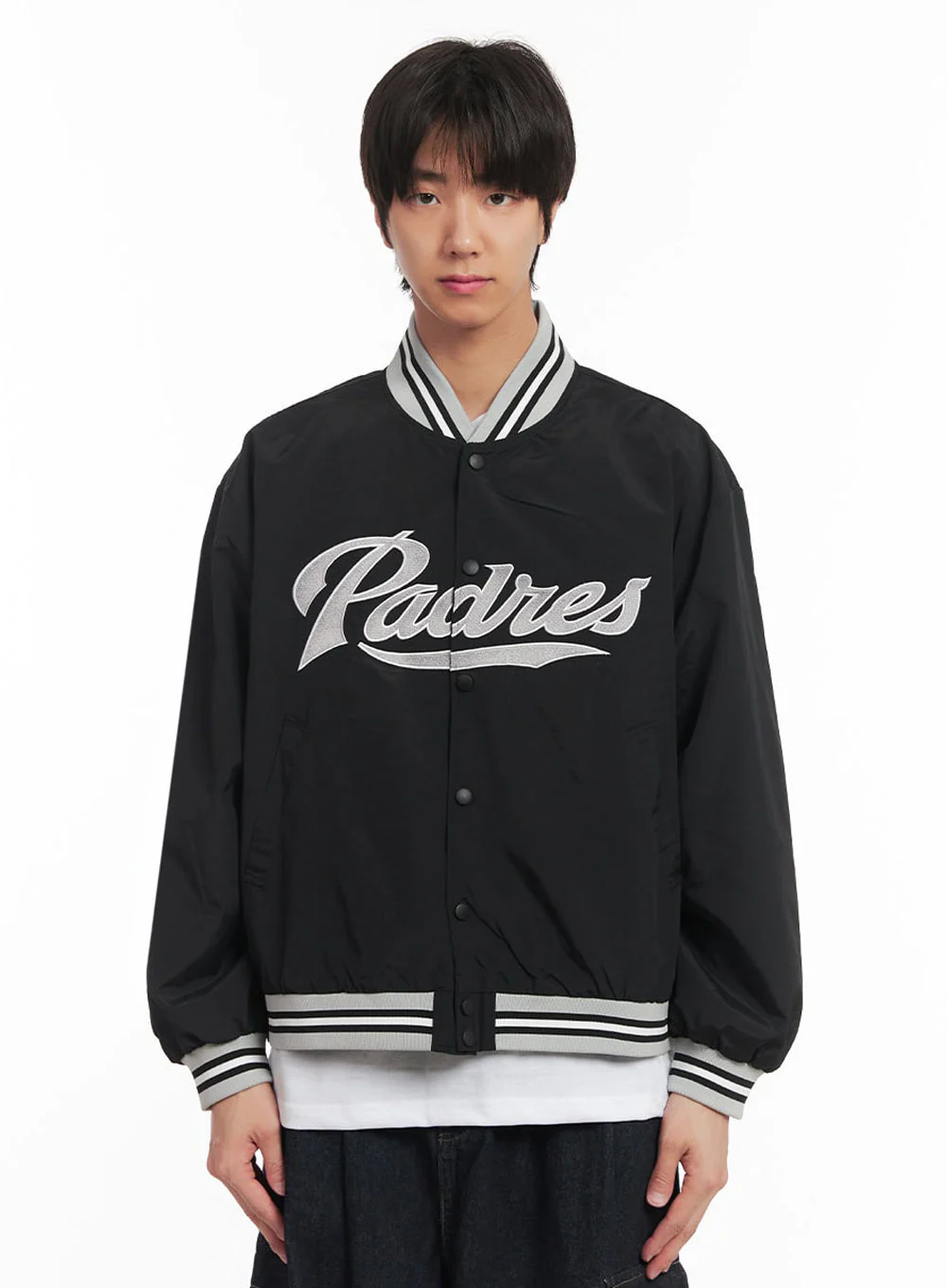 Men's Embroidered Windbreaker Varsity Jacket IA511 - Image 13