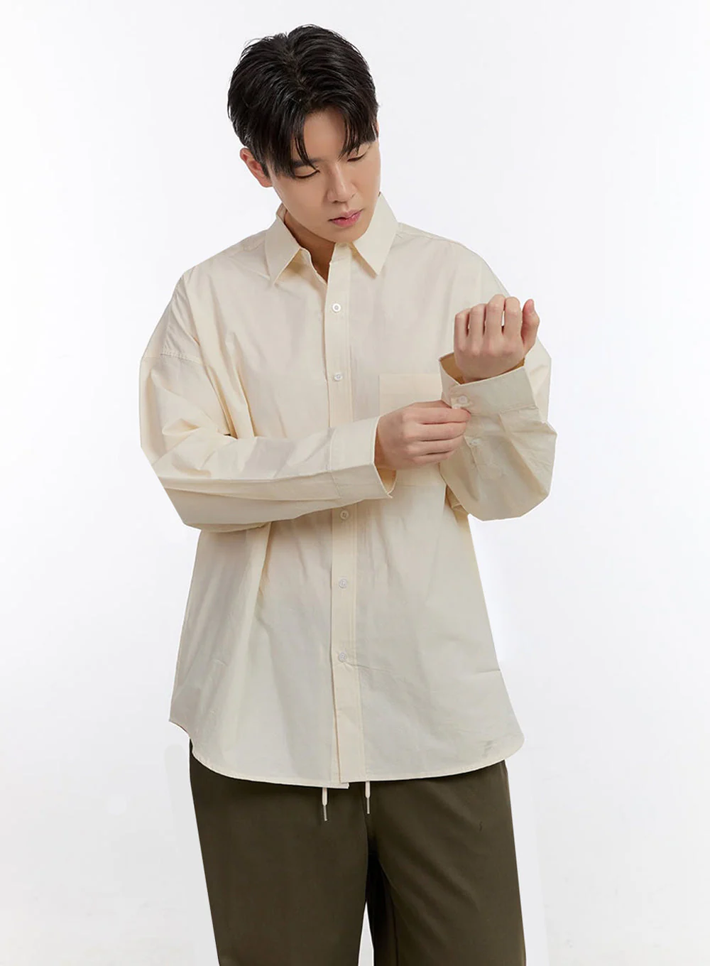 Men's Essential Collared Shirt IF528 - Image 4