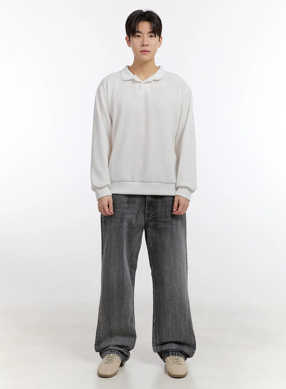 Men's Essential Collared Sweatshirt IM525 - Image 8