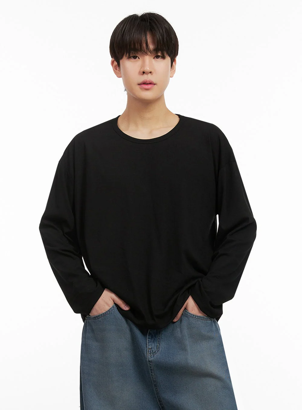 Men's Essential Long Sleeve Shirt IJ517 - Image 3