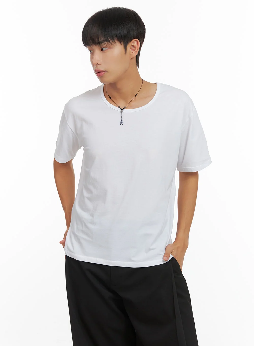 Men's Essential Solid Crew Neck T-Shirt CO408 - Image 2