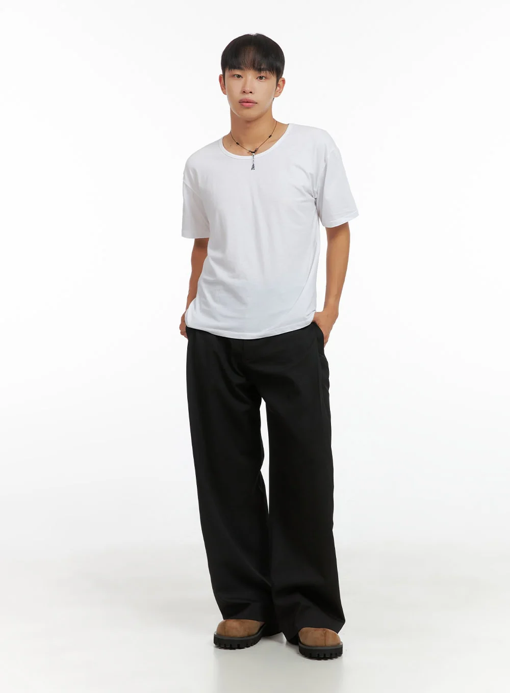 Men's Essential Solid Crew Neck T-Shirt CO408 - Image 3
