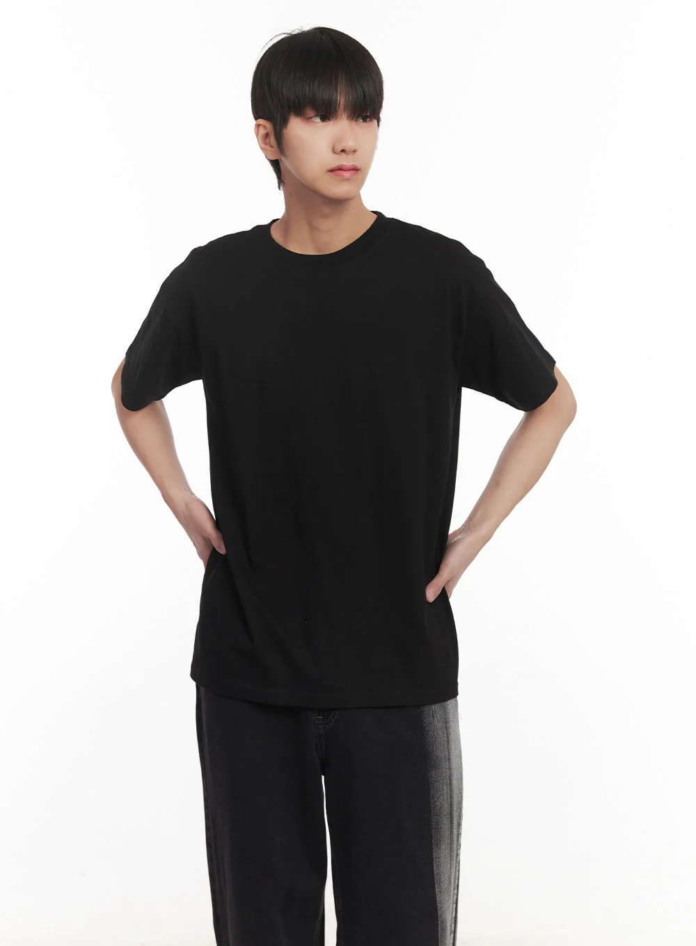 Men's Essential T-Shirt (Black) IM519 - Image 3