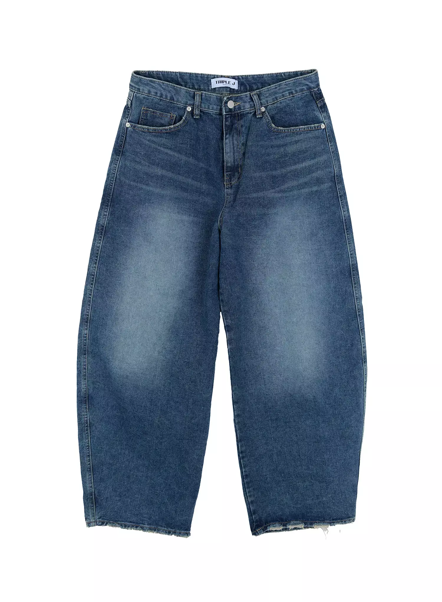 Men's Frayed Hem Baggy Jeans IG520 - Image 15