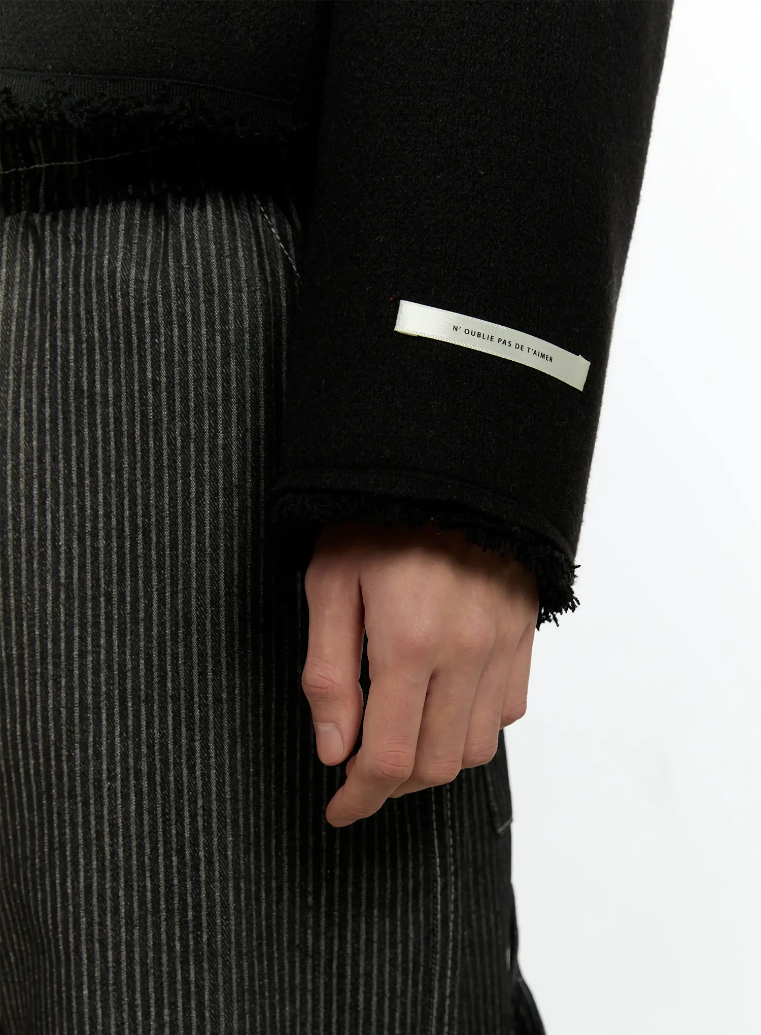 Men's Fringe Detail Cropped Wool Jacket IN503 - Image 5
