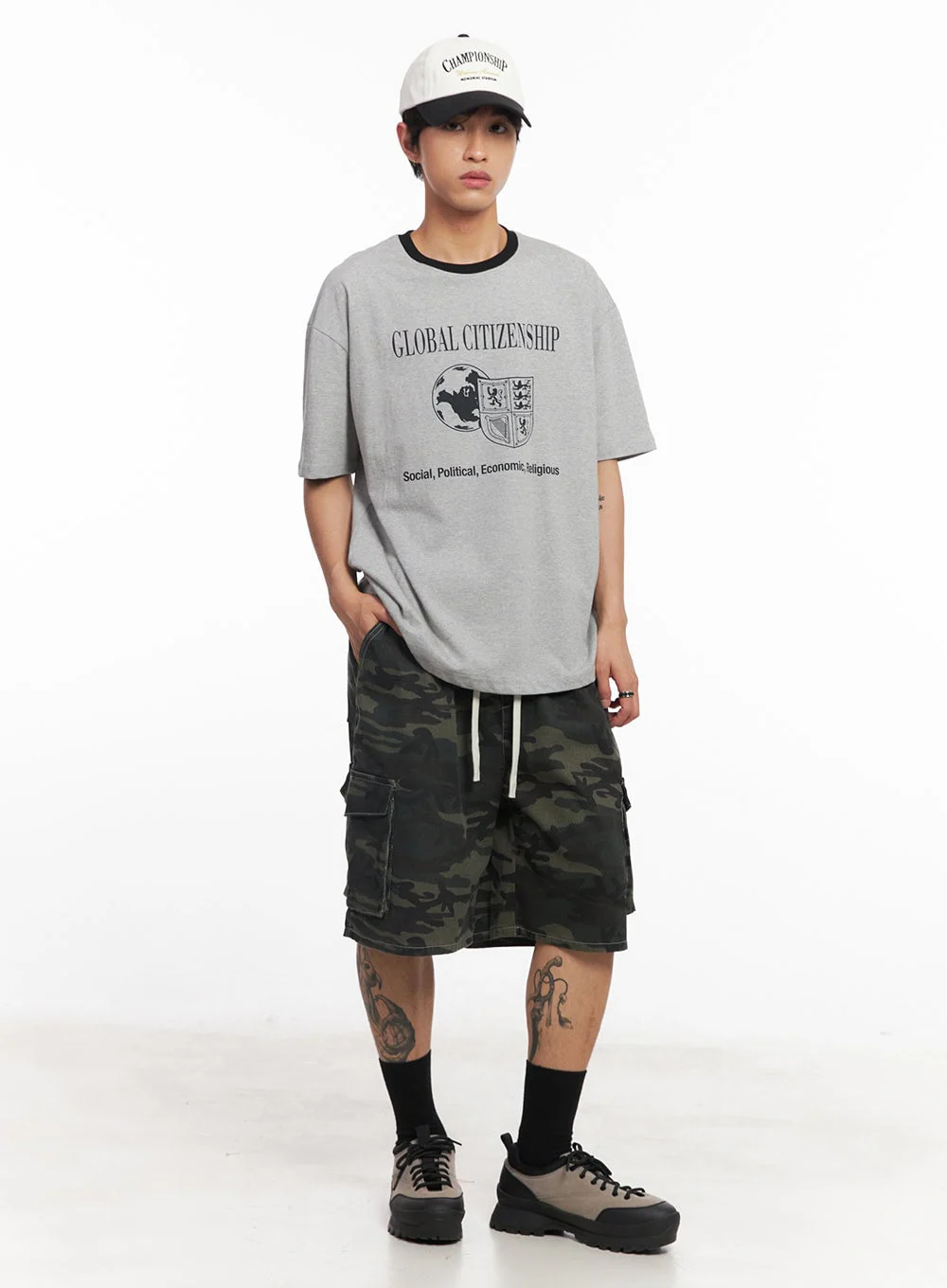Men's Global Graphic T-Shirt IY508 - Image 10