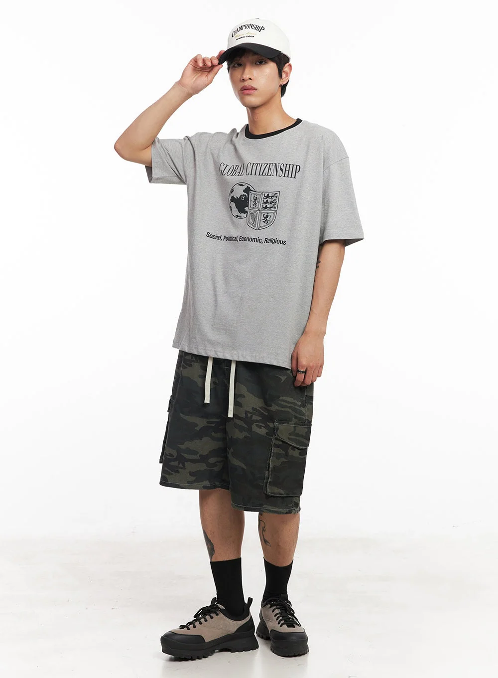 Men's Global Graphic T-Shirt IY508 - Image 11
