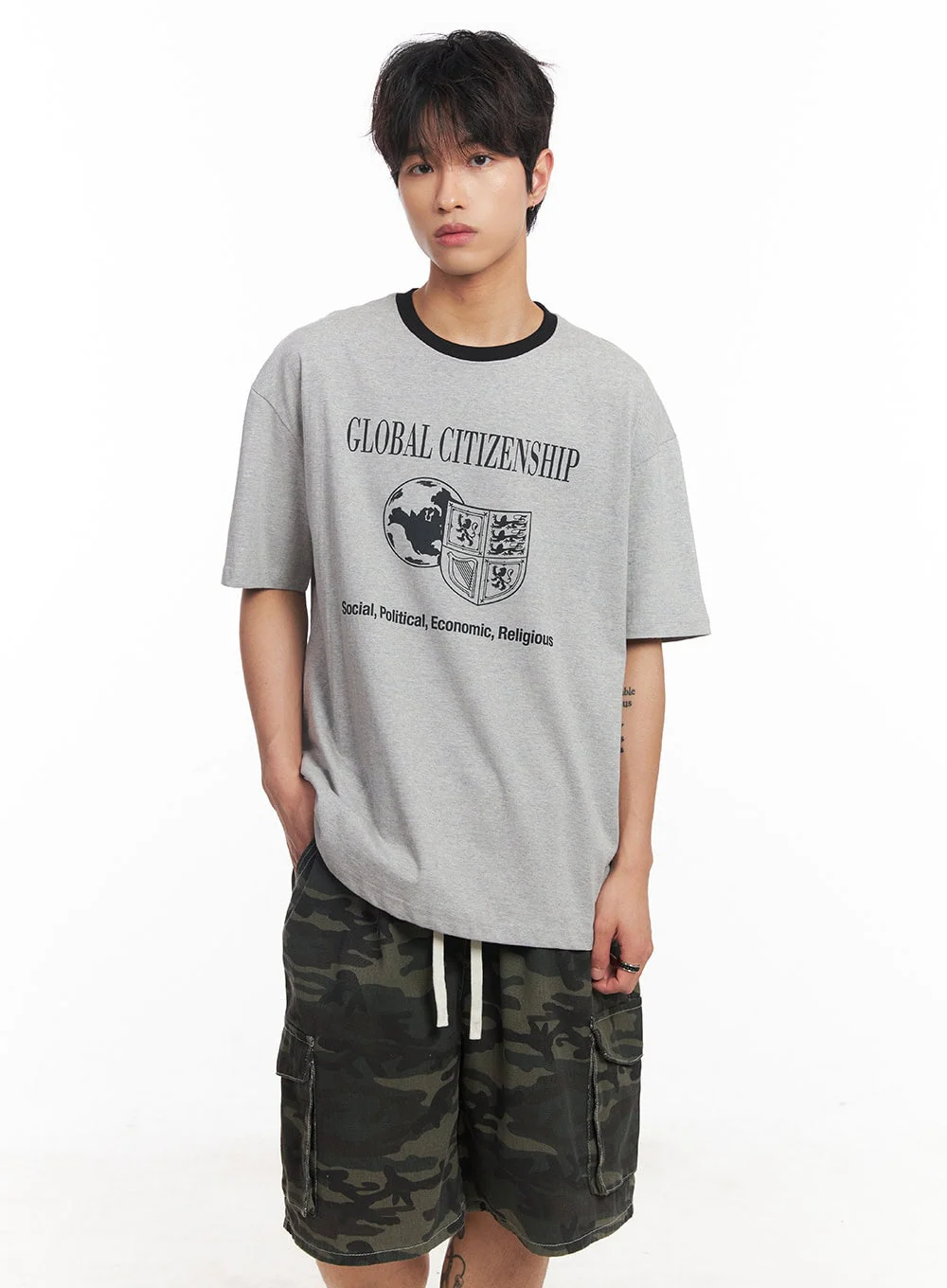 Men's Global Graphic T-Shirt IY508 - Image 3