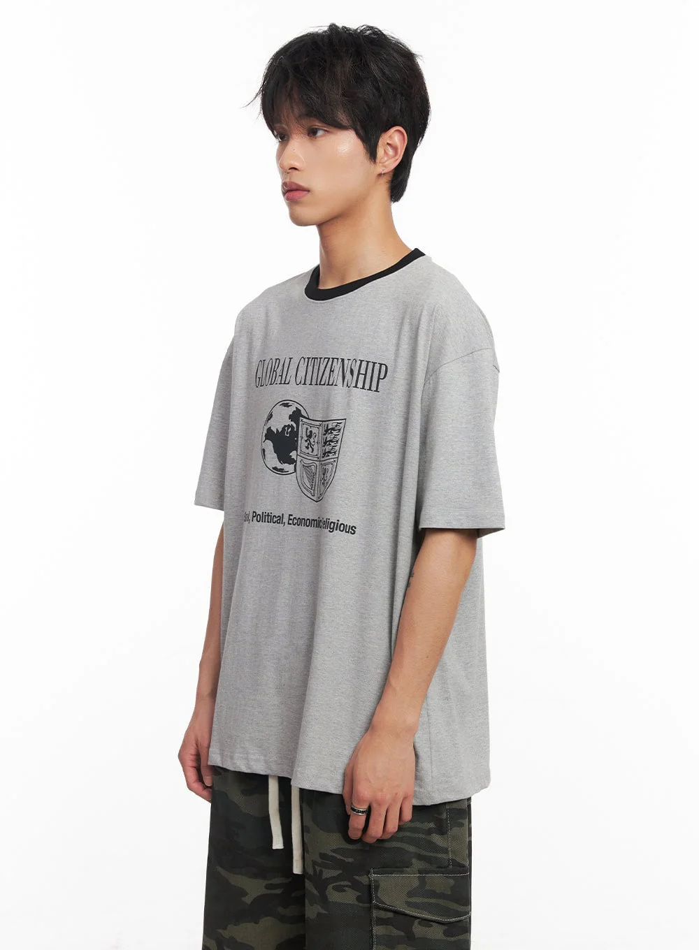 Men's Global Graphic T-Shirt IY508 - Image 4