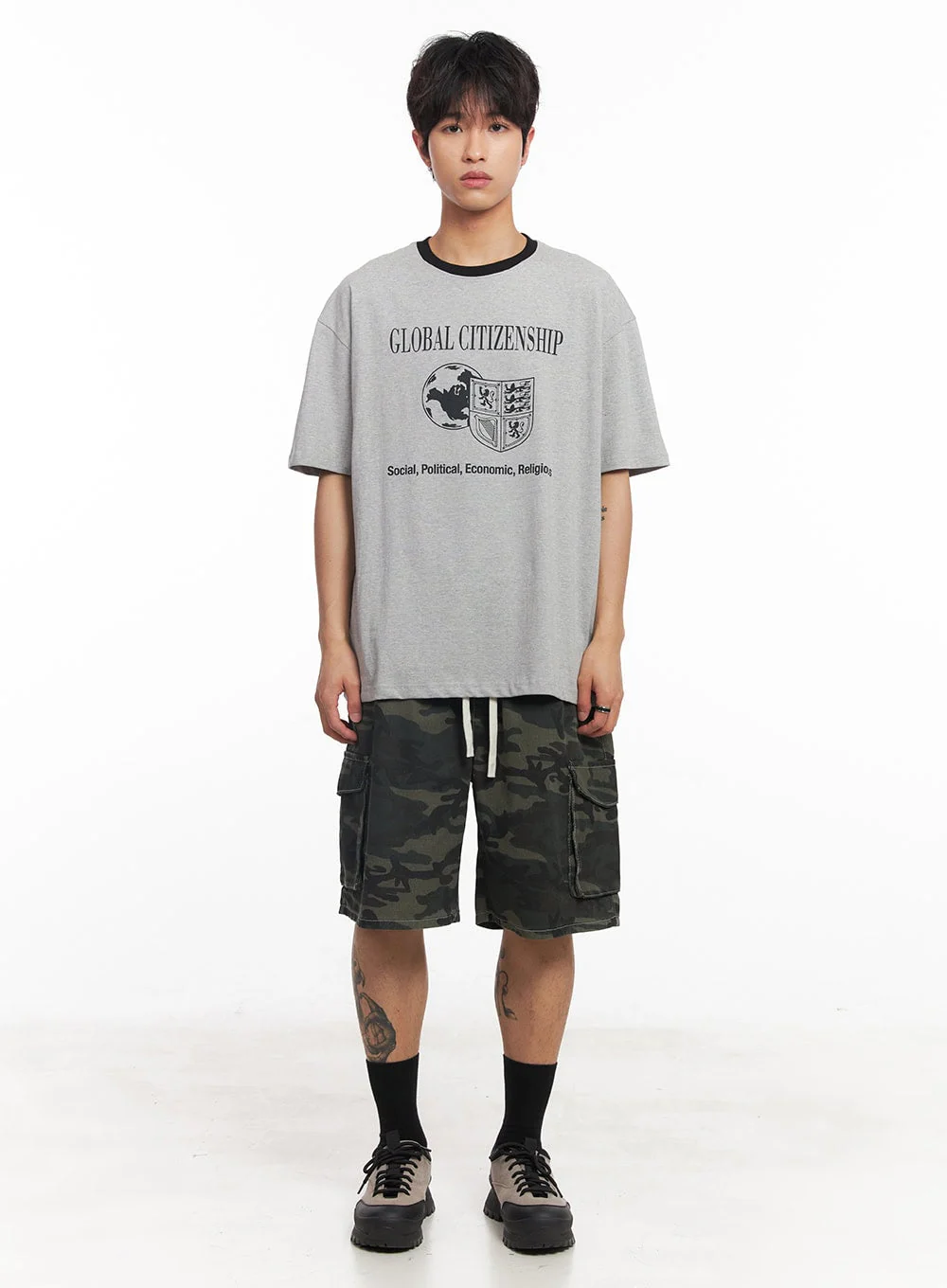 Men's Global Graphic T-Shirt IY508 - Image 6
