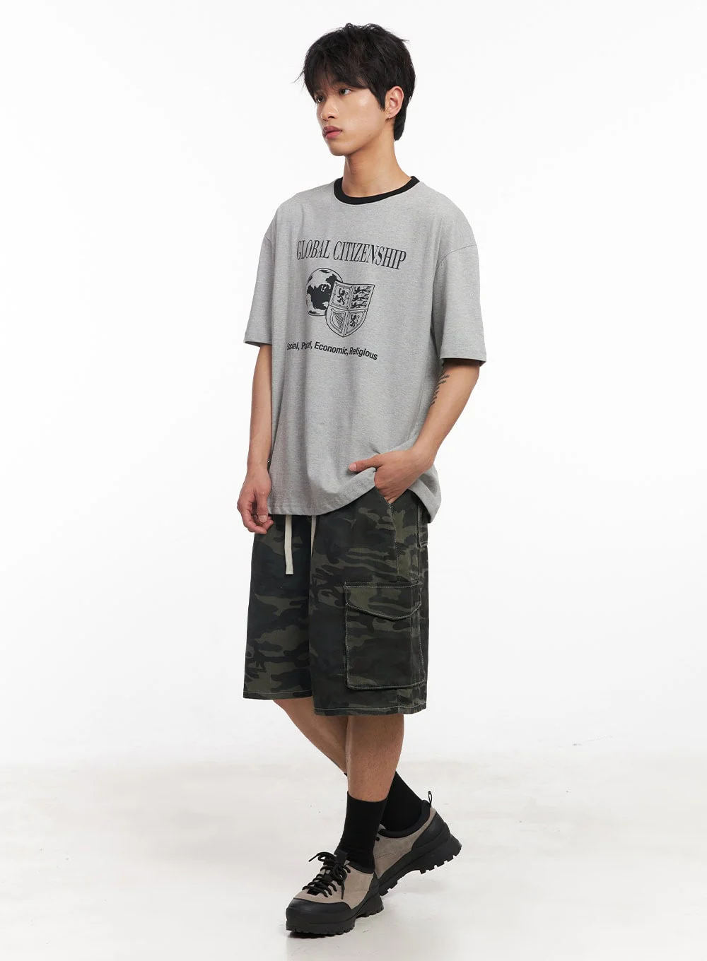 Men's Global Graphic T-Shirt IY508 - Image 7