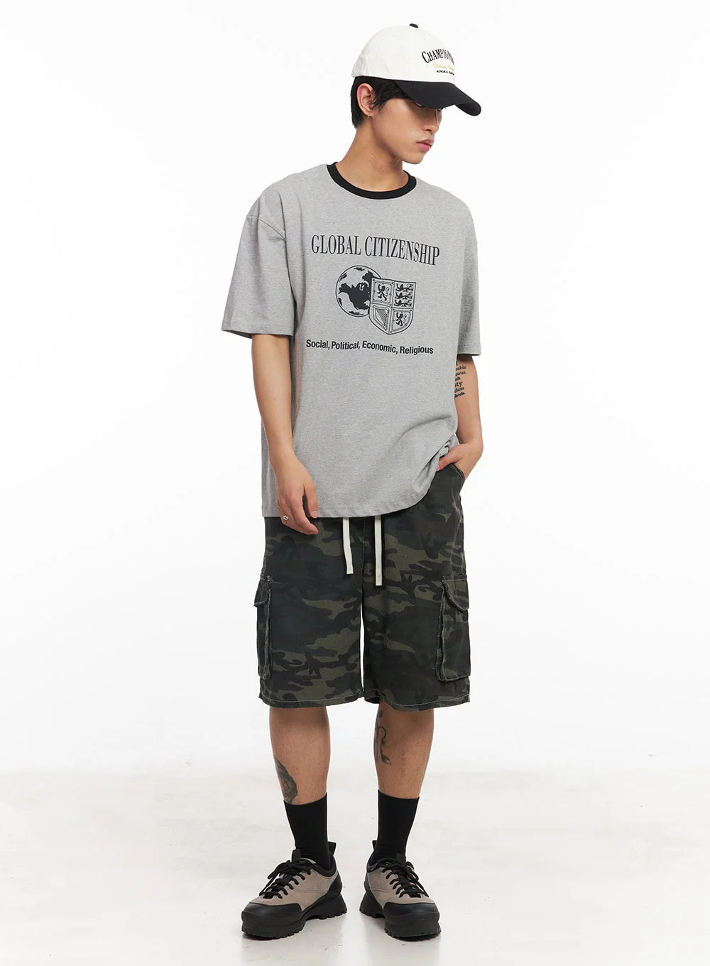 Men's Global Graphic T-Shirt IY508 - Image 8