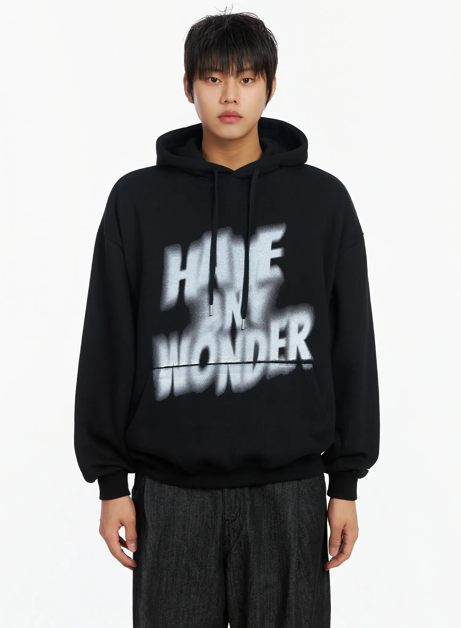 Men's Graffiti Graphic Fleece-Lined Hoodie IJ527 - Image 8