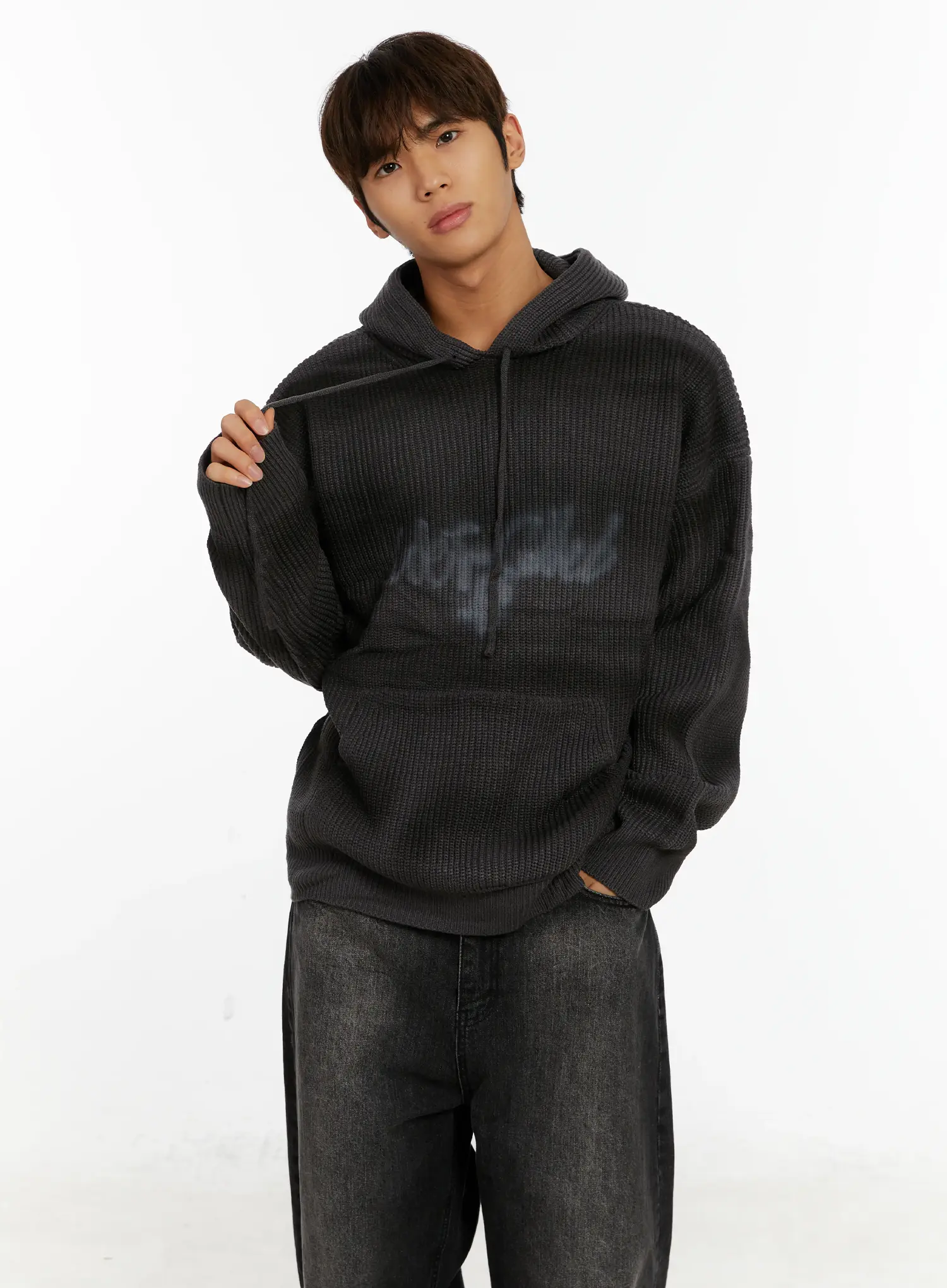 Men's Graffiti Knit Hoodie ID524 - Image 11