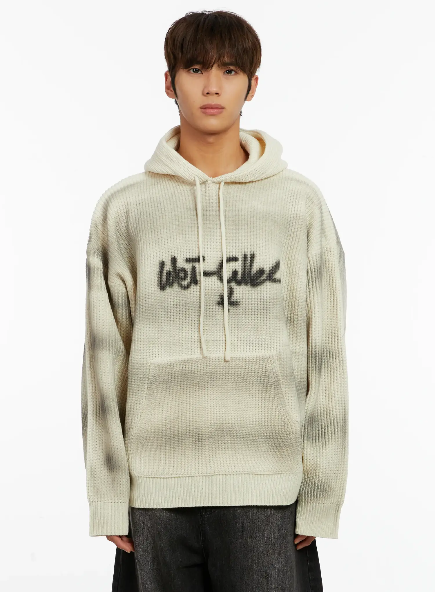 Men's Graffiti Knit Hoodie ID524 - Image 12