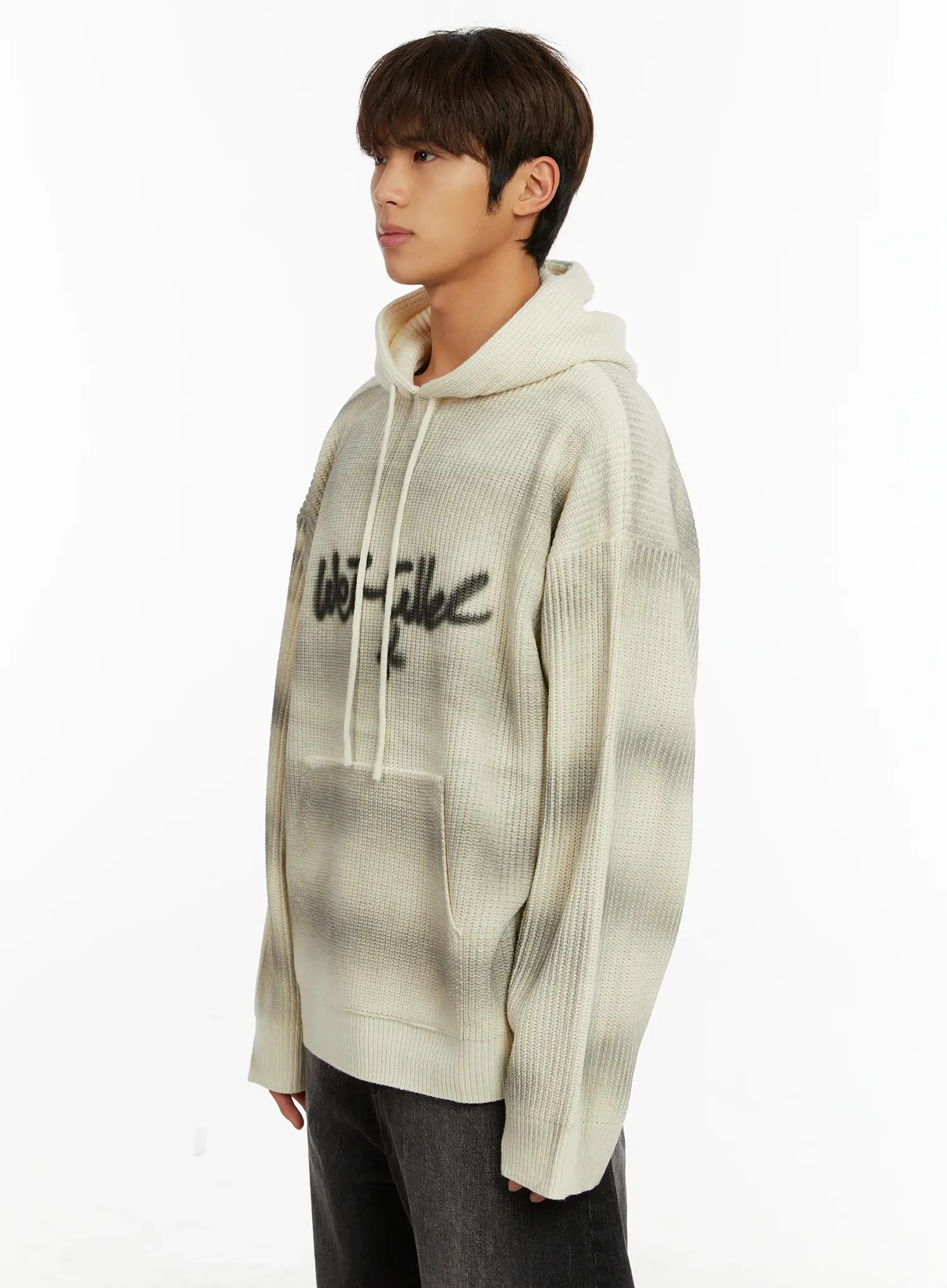 Men's Graffiti Knit Hoodie ID524 - Image 5
