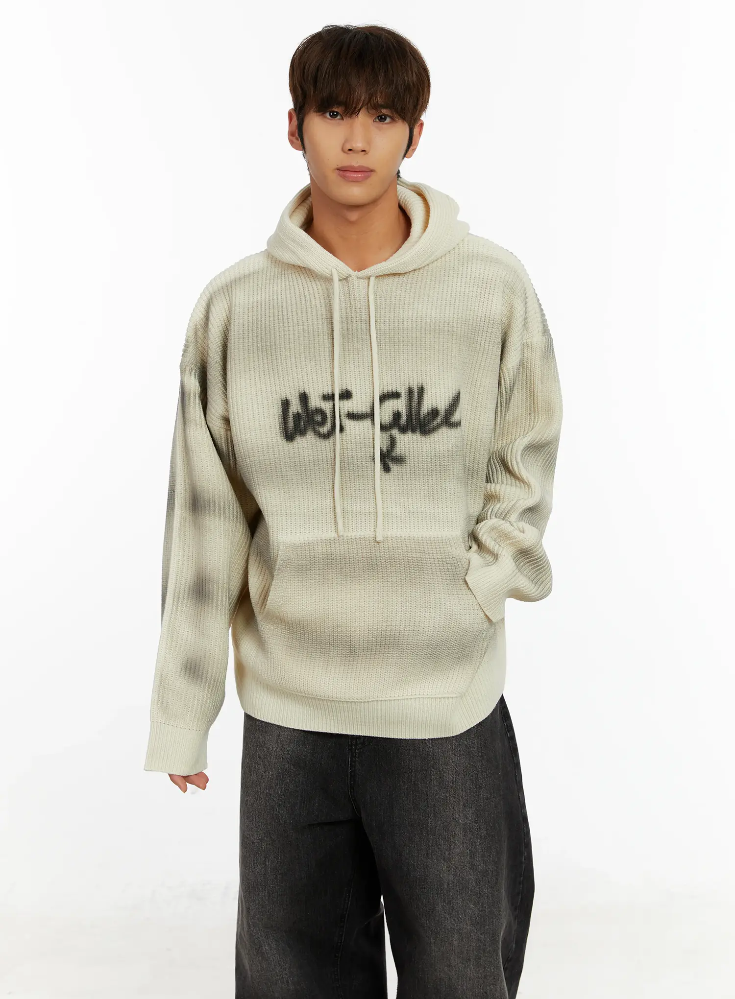 Men's Graffiti Knit Hoodie ID524 - Image 7