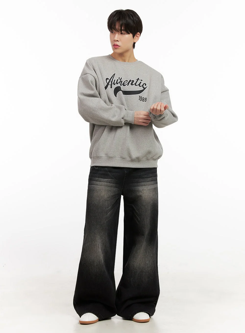 Men's Graphic Cotton Crew Neck IJ517 - Image 2
