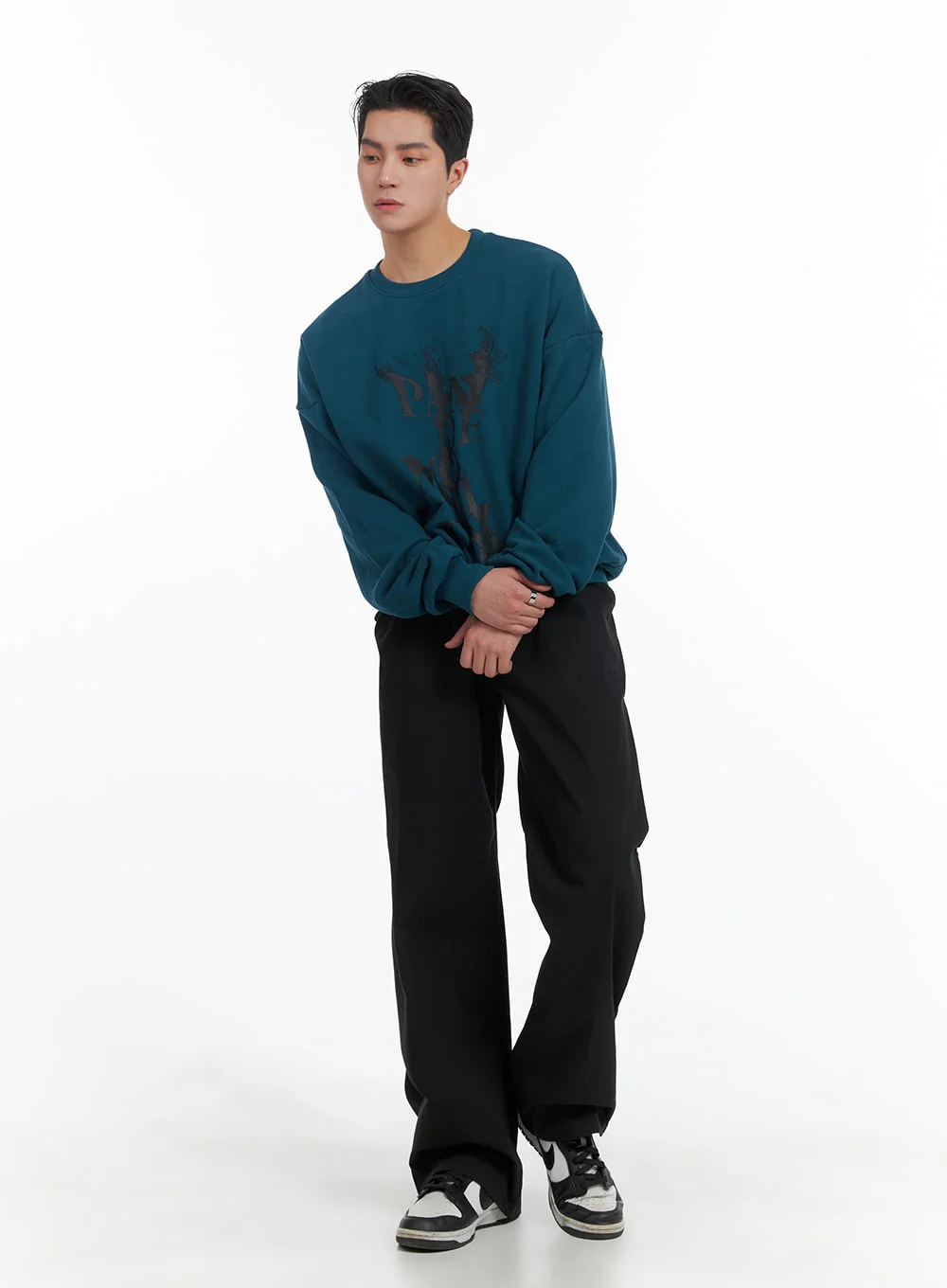Men's Graphic Cotton Crew Neck Sweatshirt IA401 - Image 6